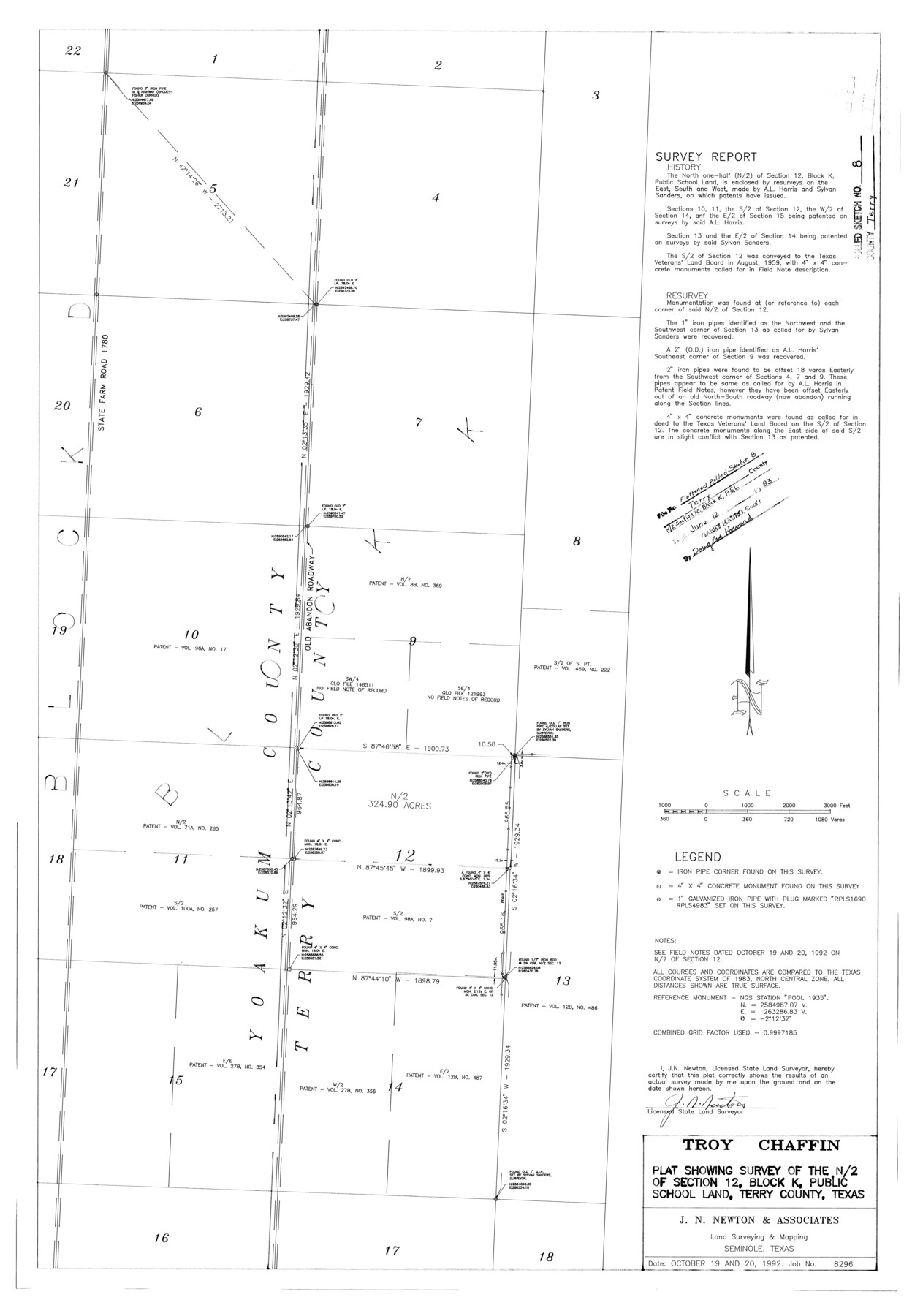 7982, Terry County Rolled Sketch 8, General Map Collection