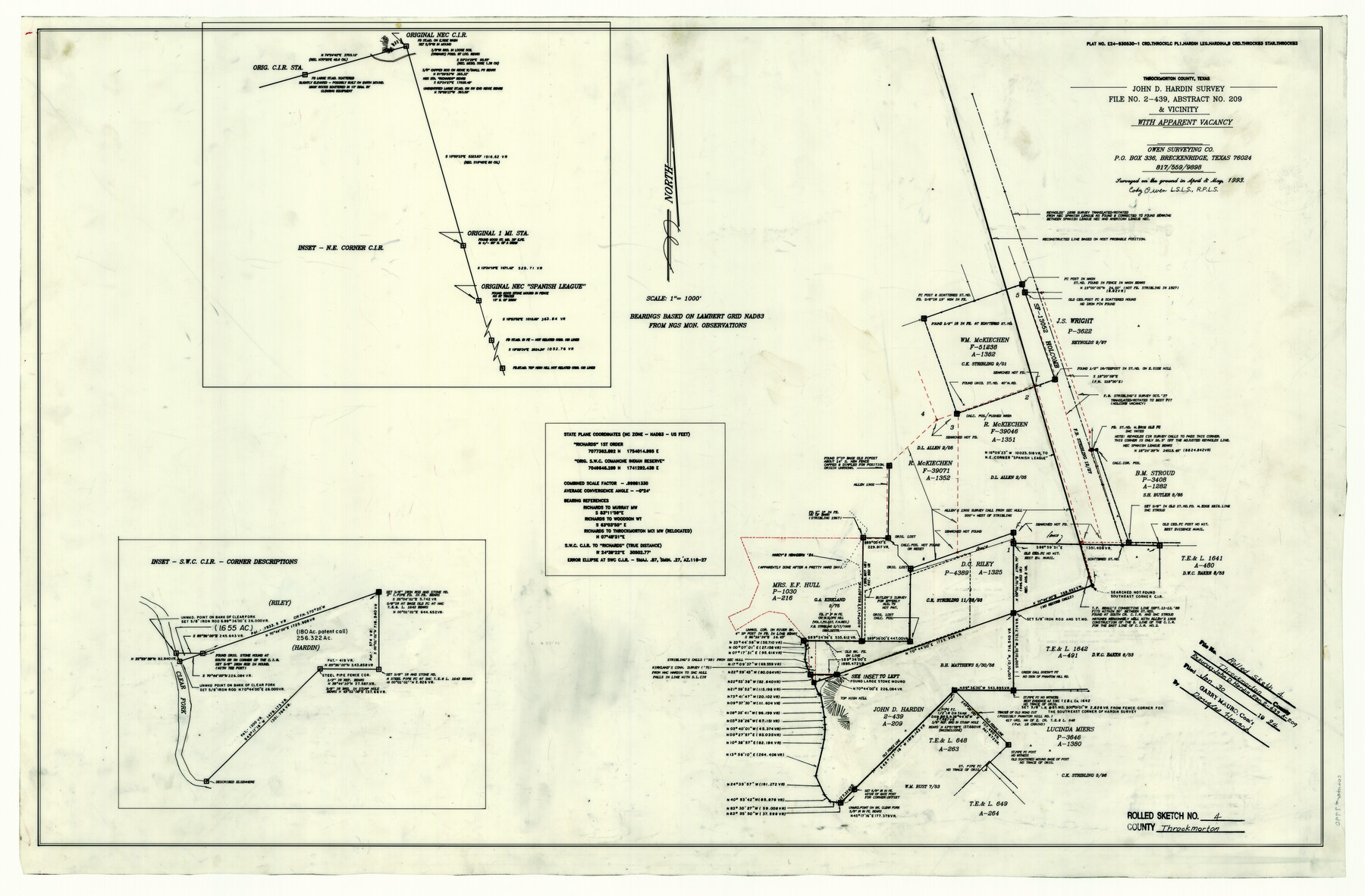 7990, Throckmorton County Rolled Sketch 4, General Map Collection