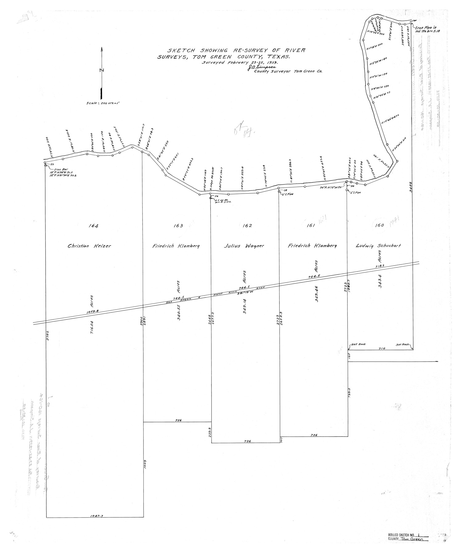 7991, Tom Green County Rolled Sketch 1, General Map Collection