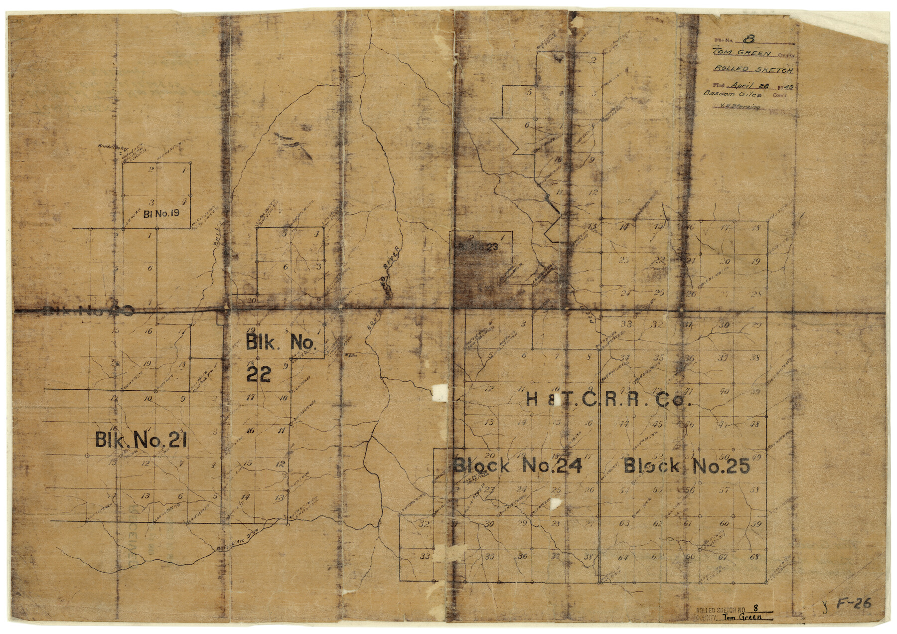 7996, Tom Green County Rolled Sketch 8, General Map Collection
