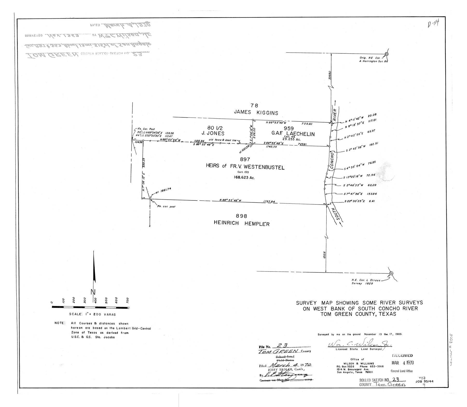 8005, Tom Green County Rolled Sketch 23, General Map Collection