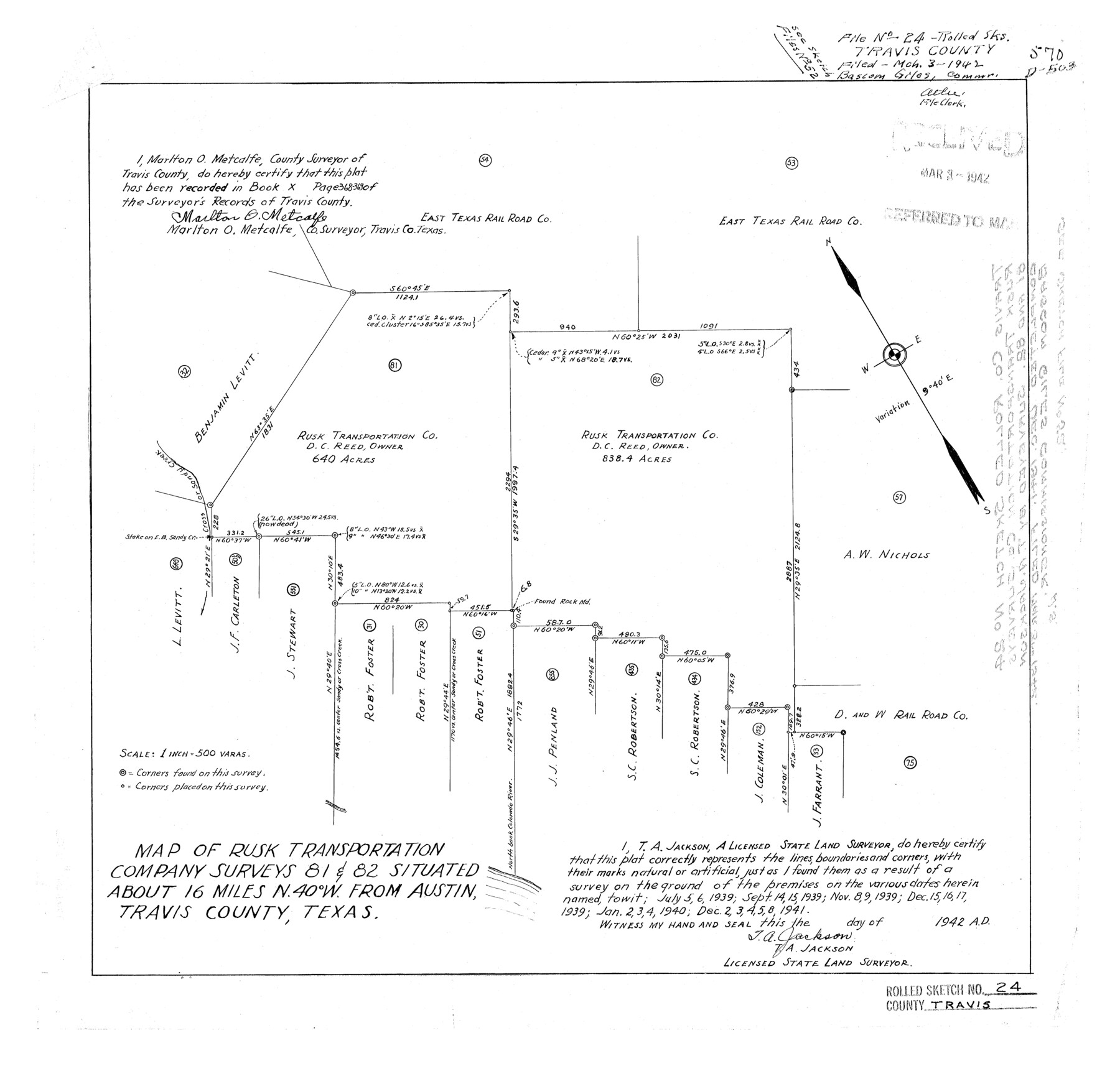 8025, Travis County Rolled Sketch 24, General Map Collection