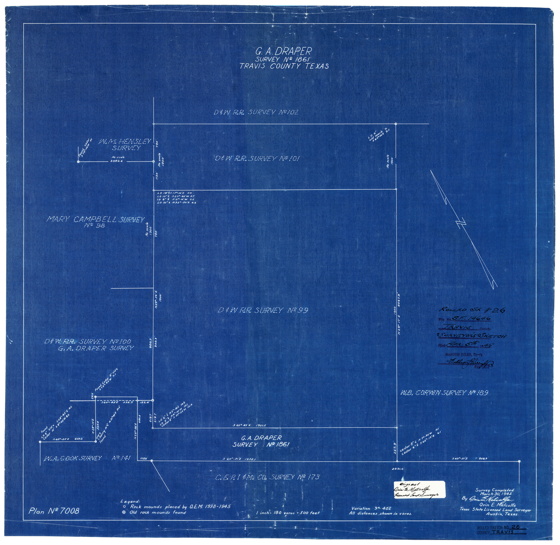 8028, Travis County Rolled Sketch 26, General Map Collection
