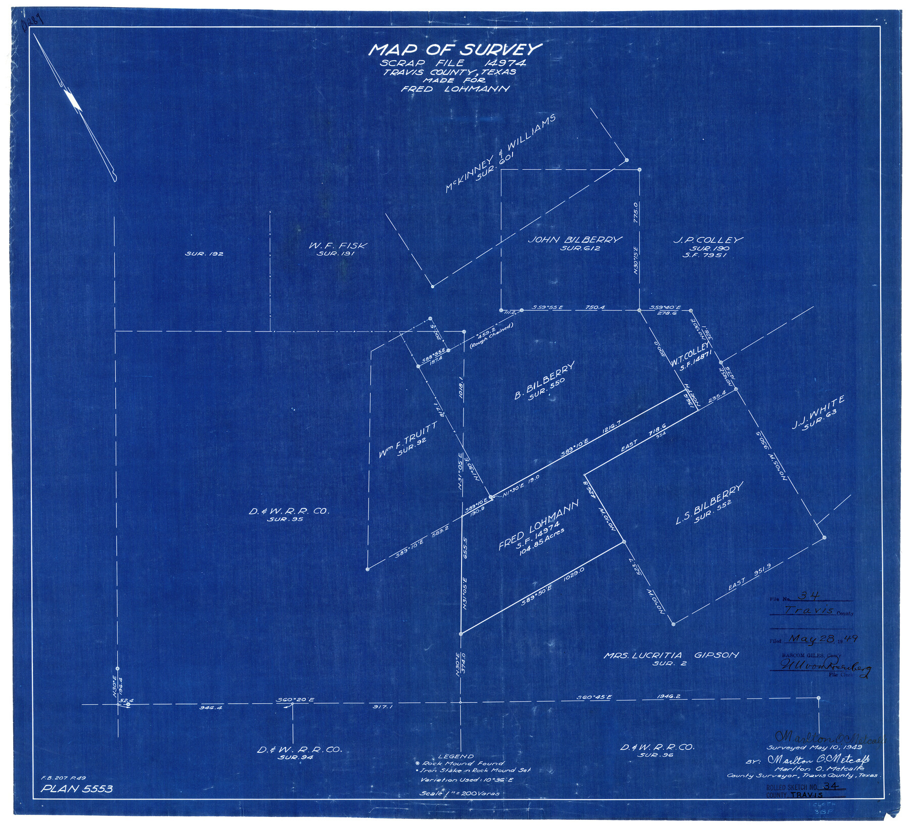 8035, Travis County Rolled Sketch 34, General Map Collection
