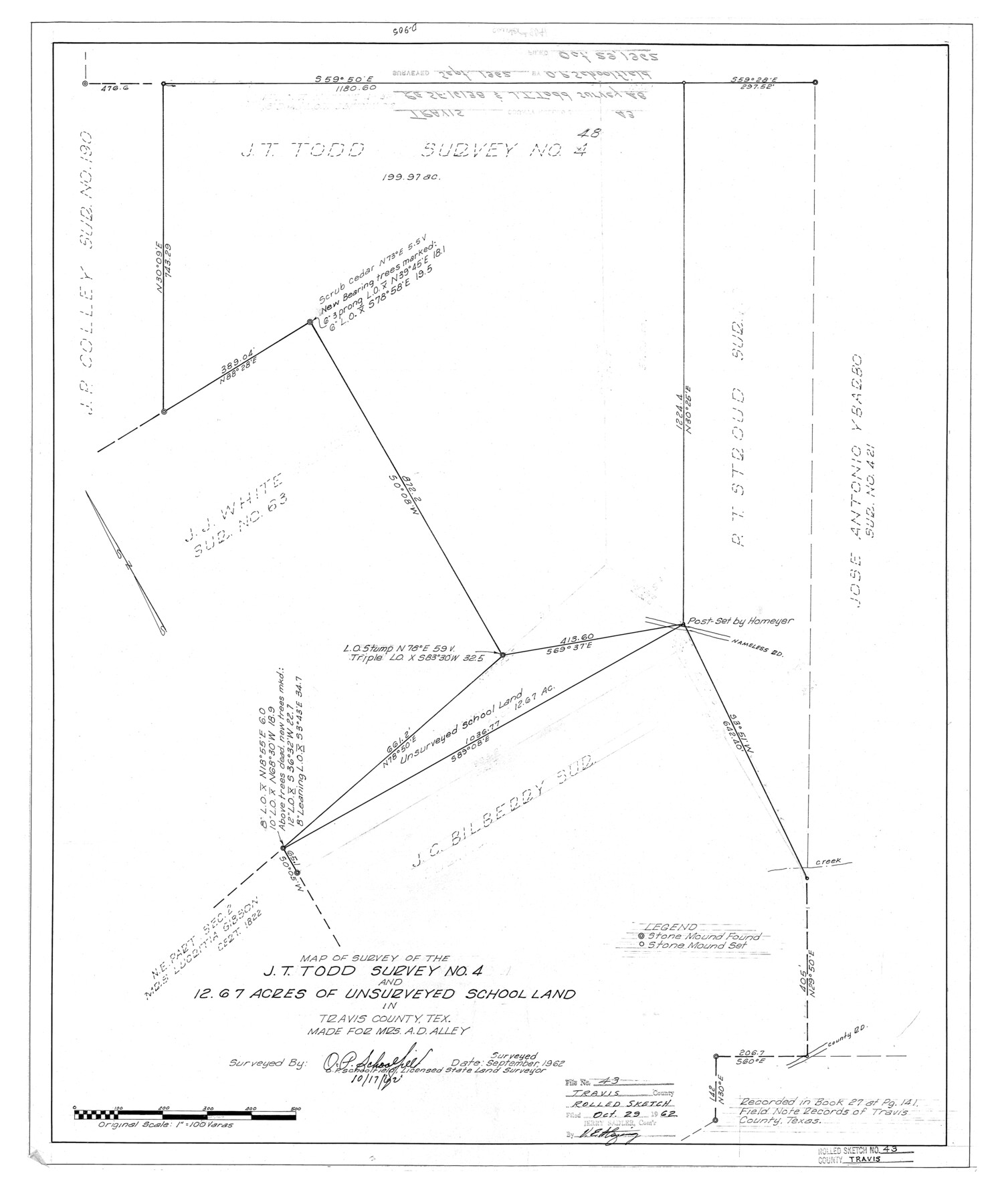 8041, Travis County Rolled Sketch 43, General Map Collection