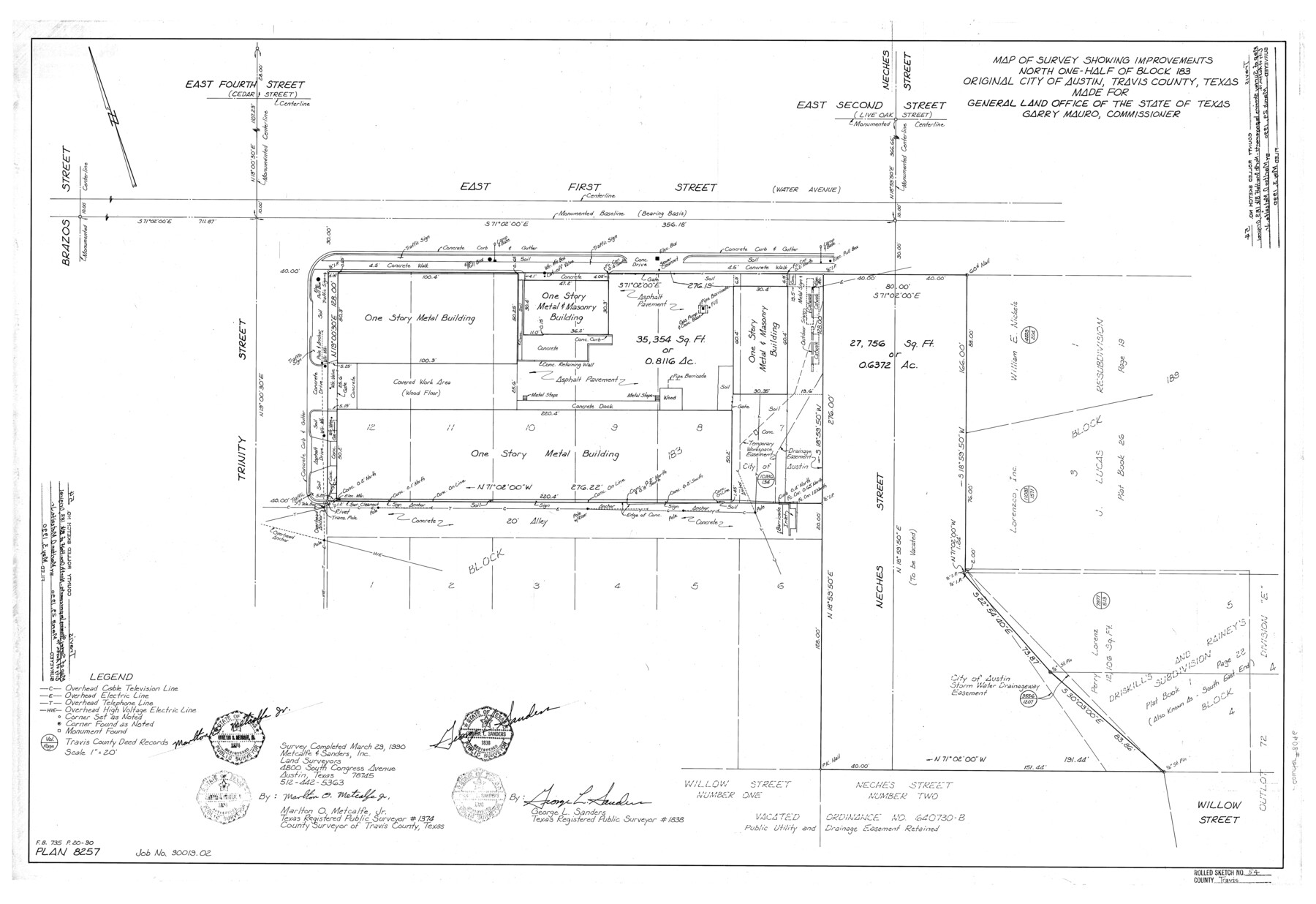 8046, Travis County Rolled Sketch 54, General Map Collection