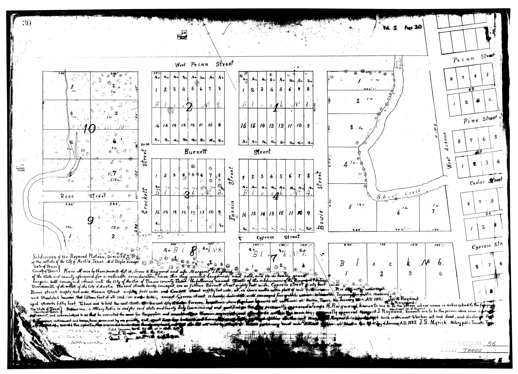 8047, Travis County Rolled Sketch 56, General Map Collection