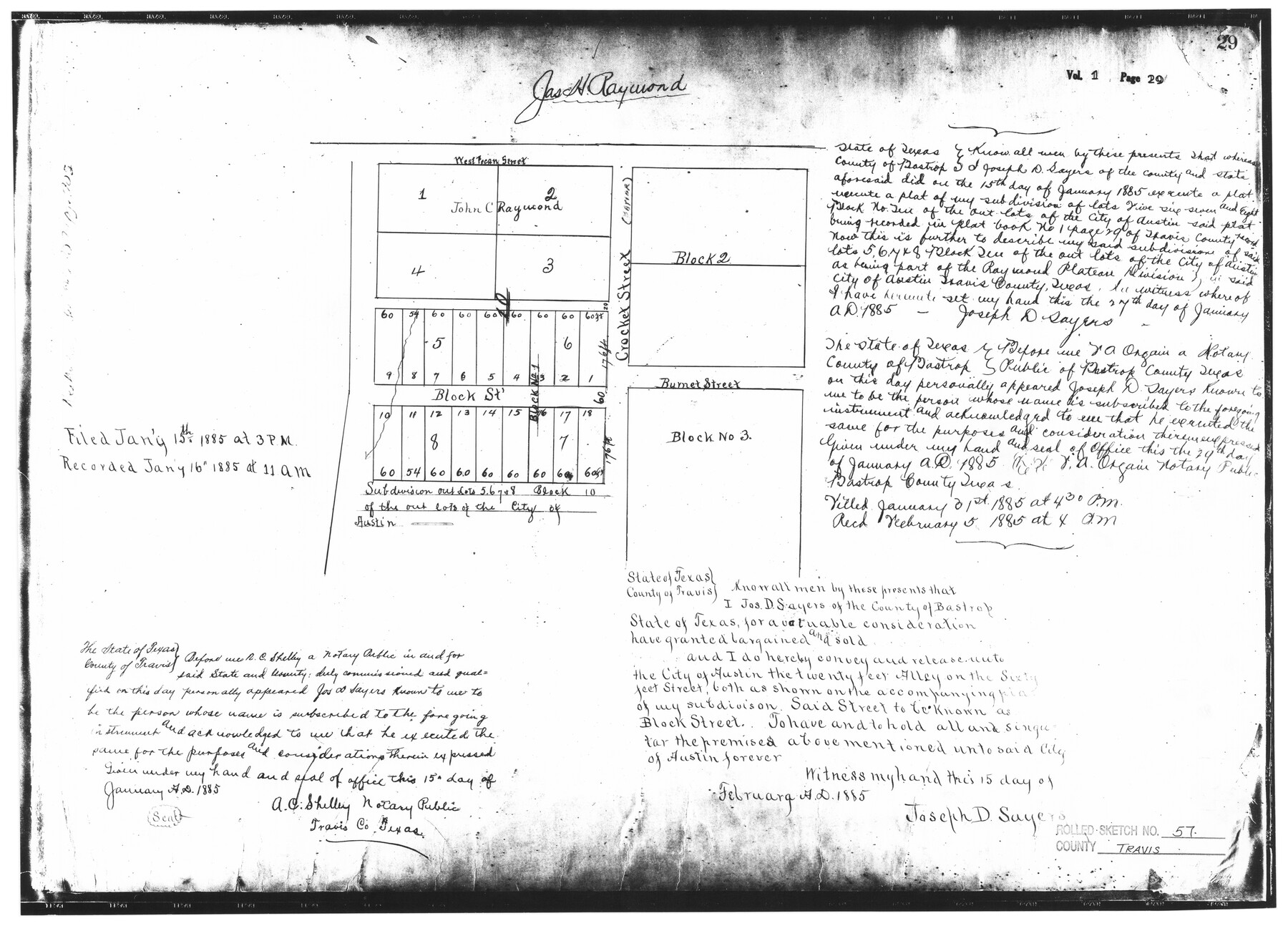 8048, Travis County Rolled Sketch 57, General Map Collection

