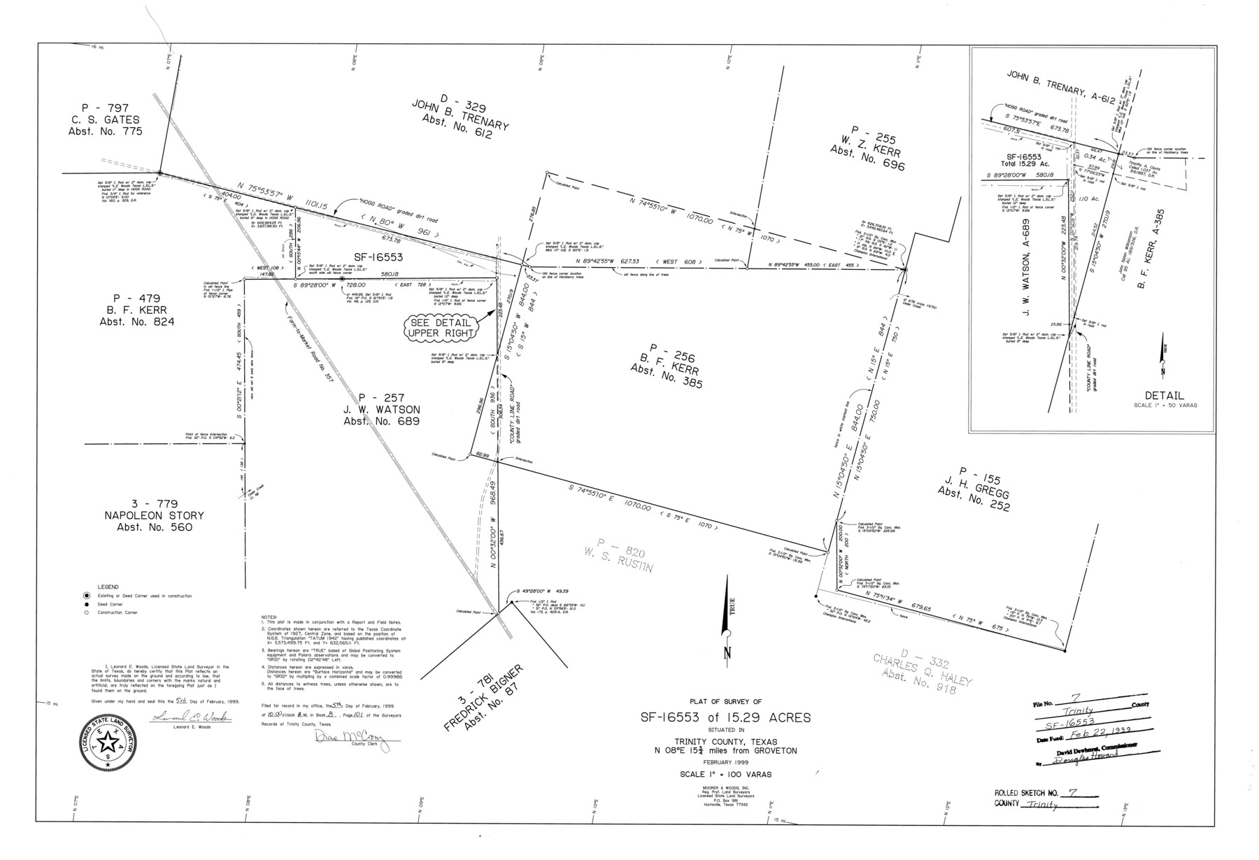 8054, Trinity County Rolled Sketch 7, General Map Collection