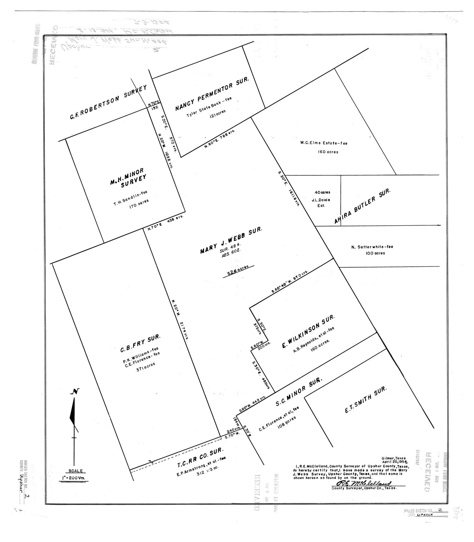 8061, Upshur County Rolled Sketch 2, General Map Collection