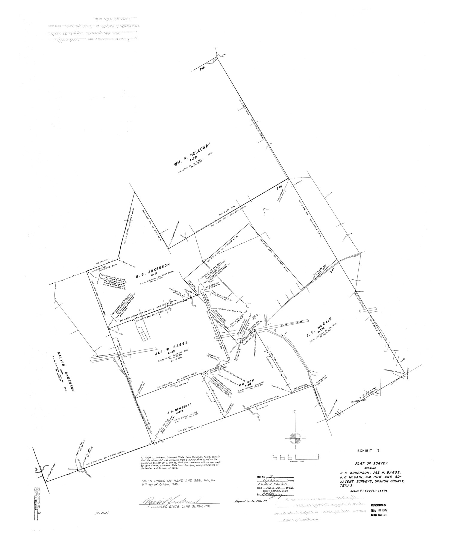 8062, Upshur County Rolled Sketch 3, General Map Collection