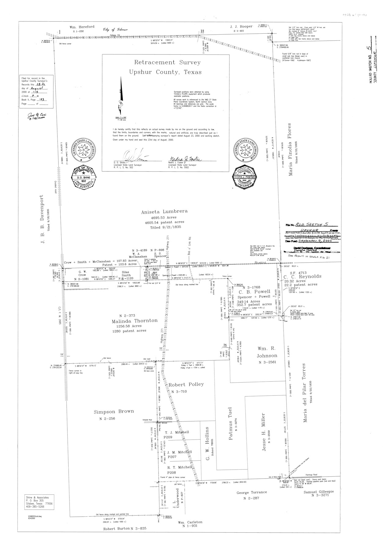 8064, Upshur County Rolled Sketch 5, General Map Collection