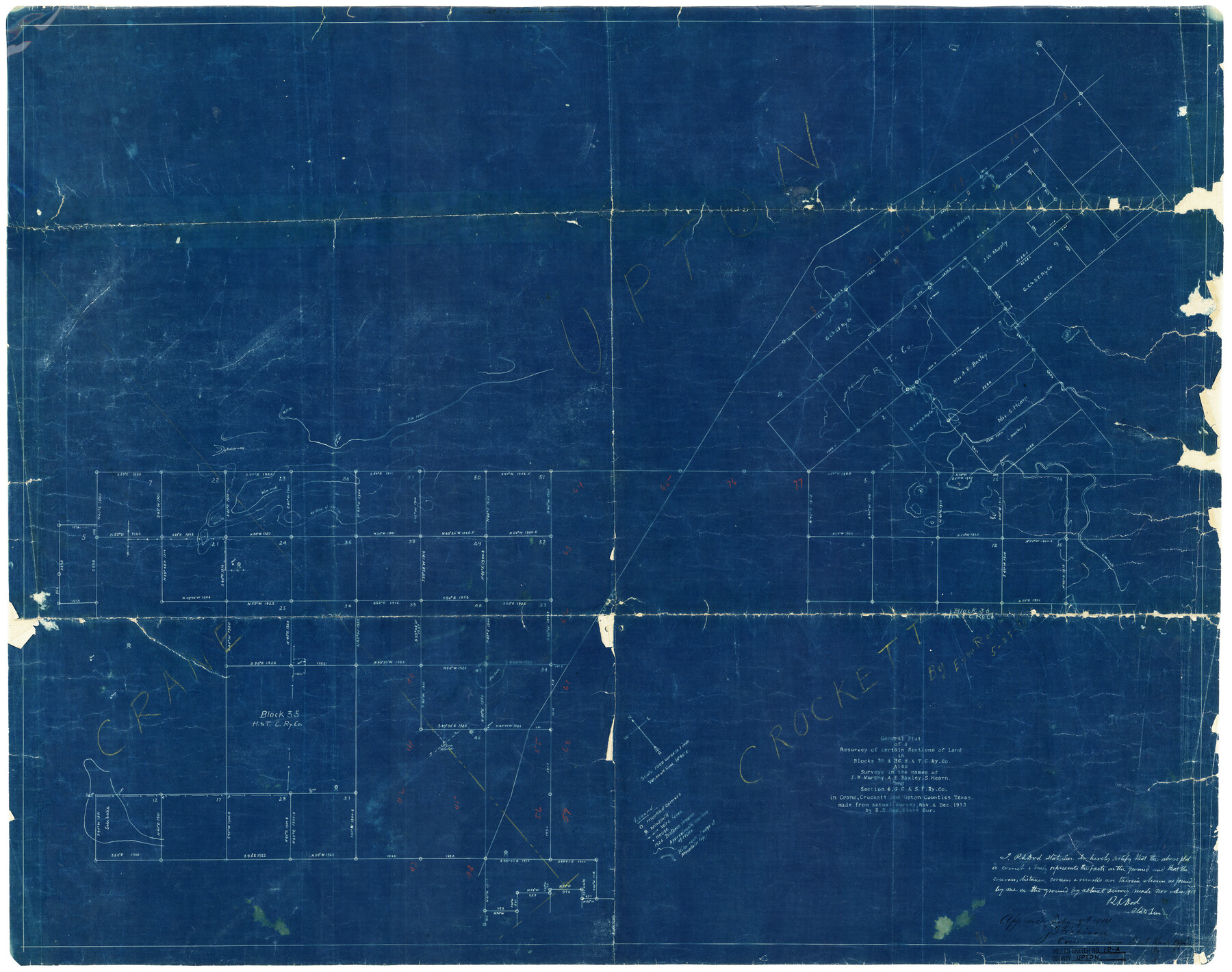 8069, Upton County Rolled Sketch 12A, General Map Collection
