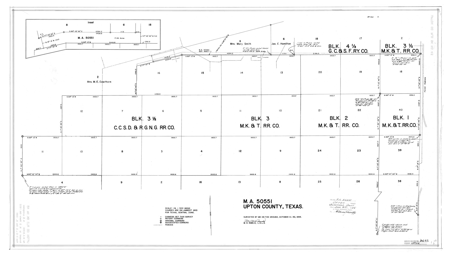 8081, Upton County Rolled Sketch 45, General Map Collection