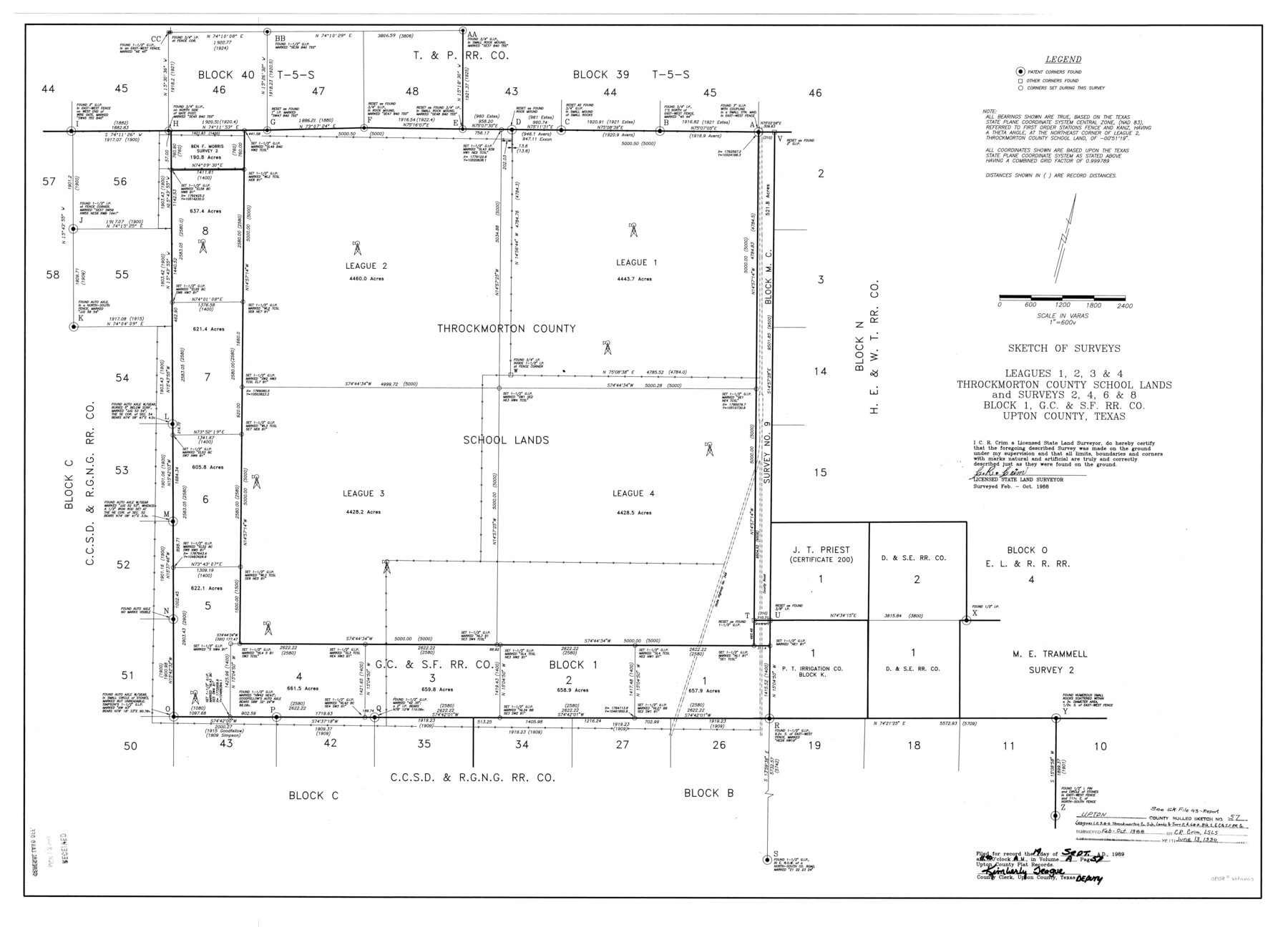 8090, Upton County Rolled Sketch 57, General Map Collection