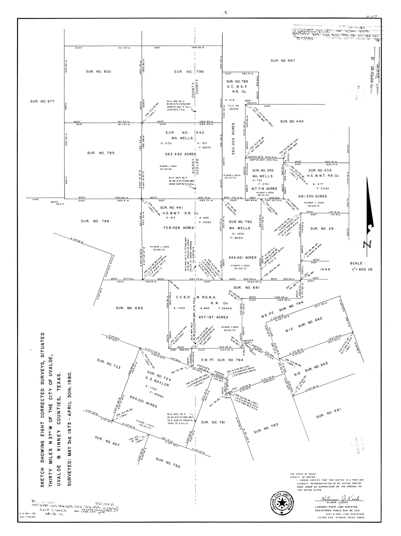 8102, Uvalde County Rolled Sketch 18, General Map Collection