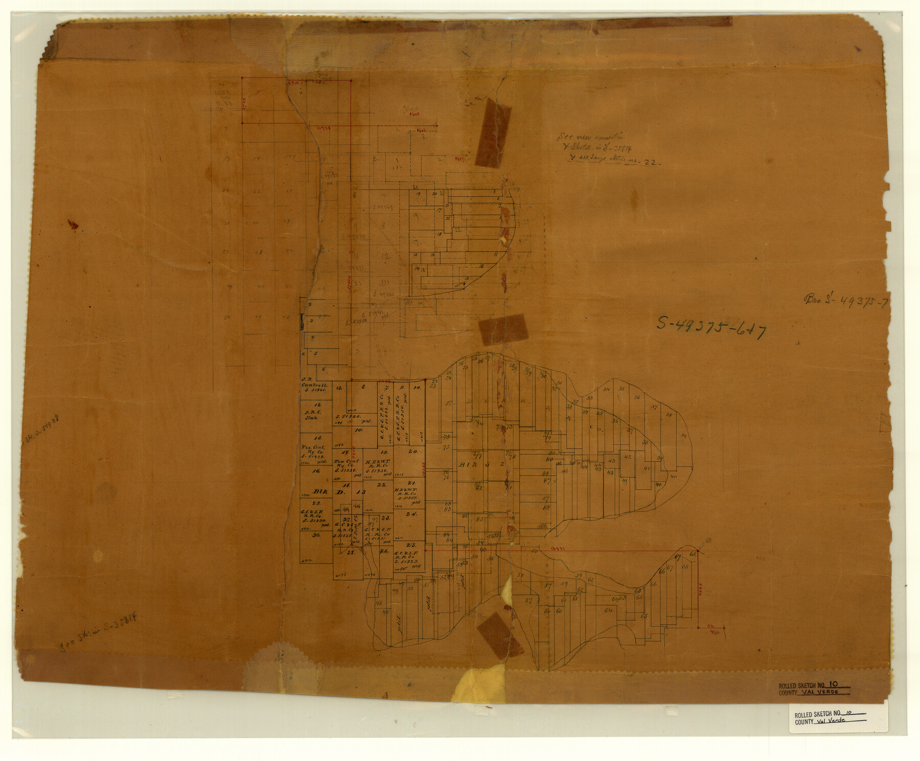 8108, Val Verde County Rolled Sketch 10, General Map Collection