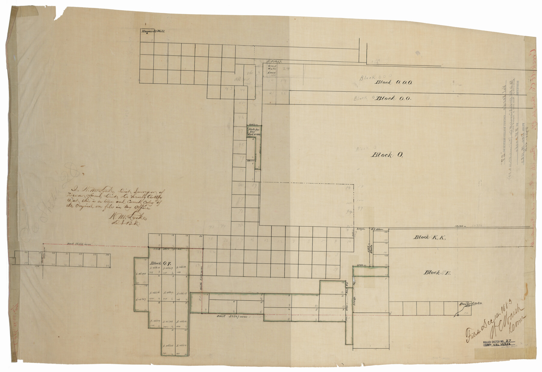 8109, Val Verde County Rolled Sketch 27, General Map Collection