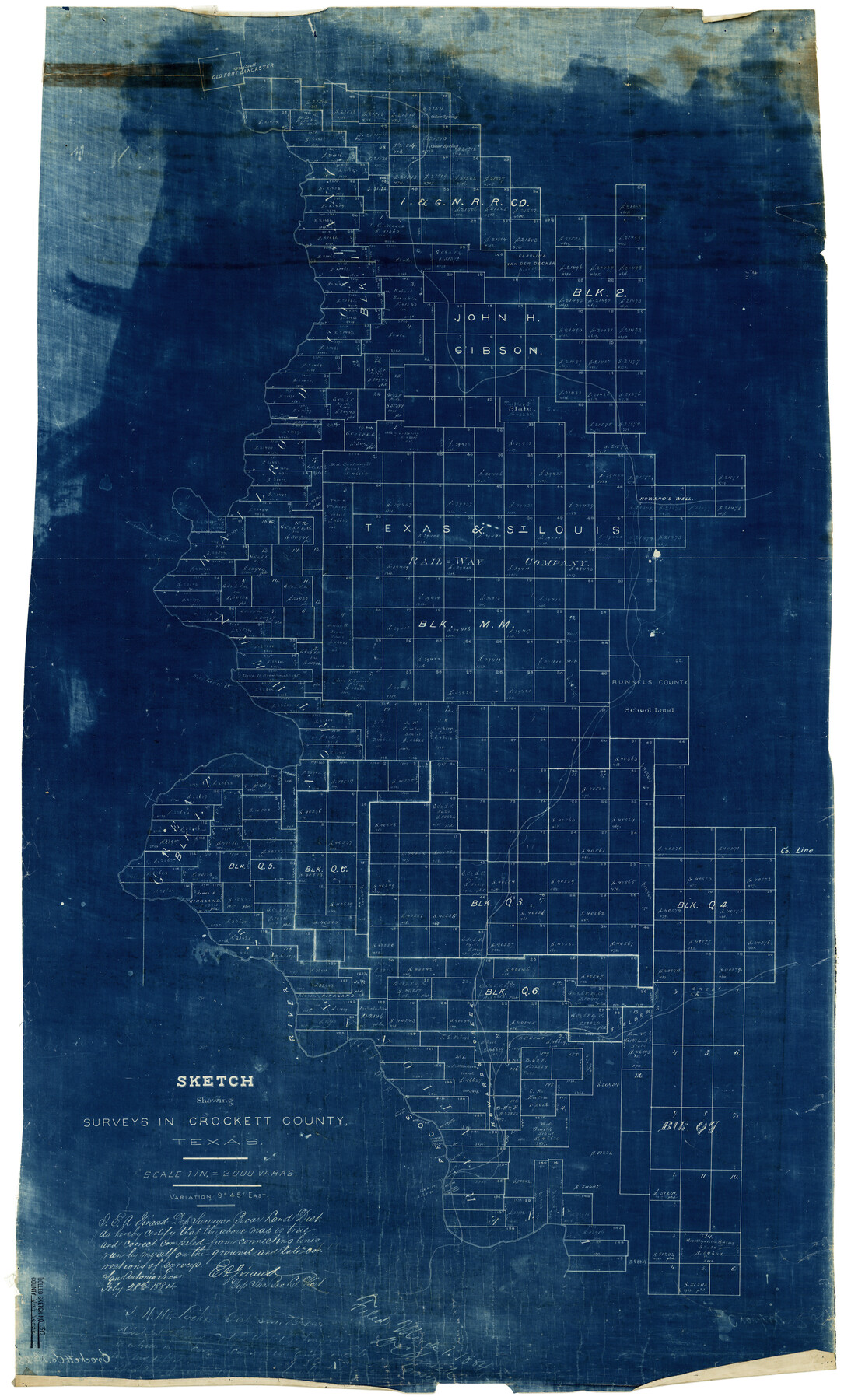 8111, Val Verde County Rolled Sketch 30, General Map Collection
