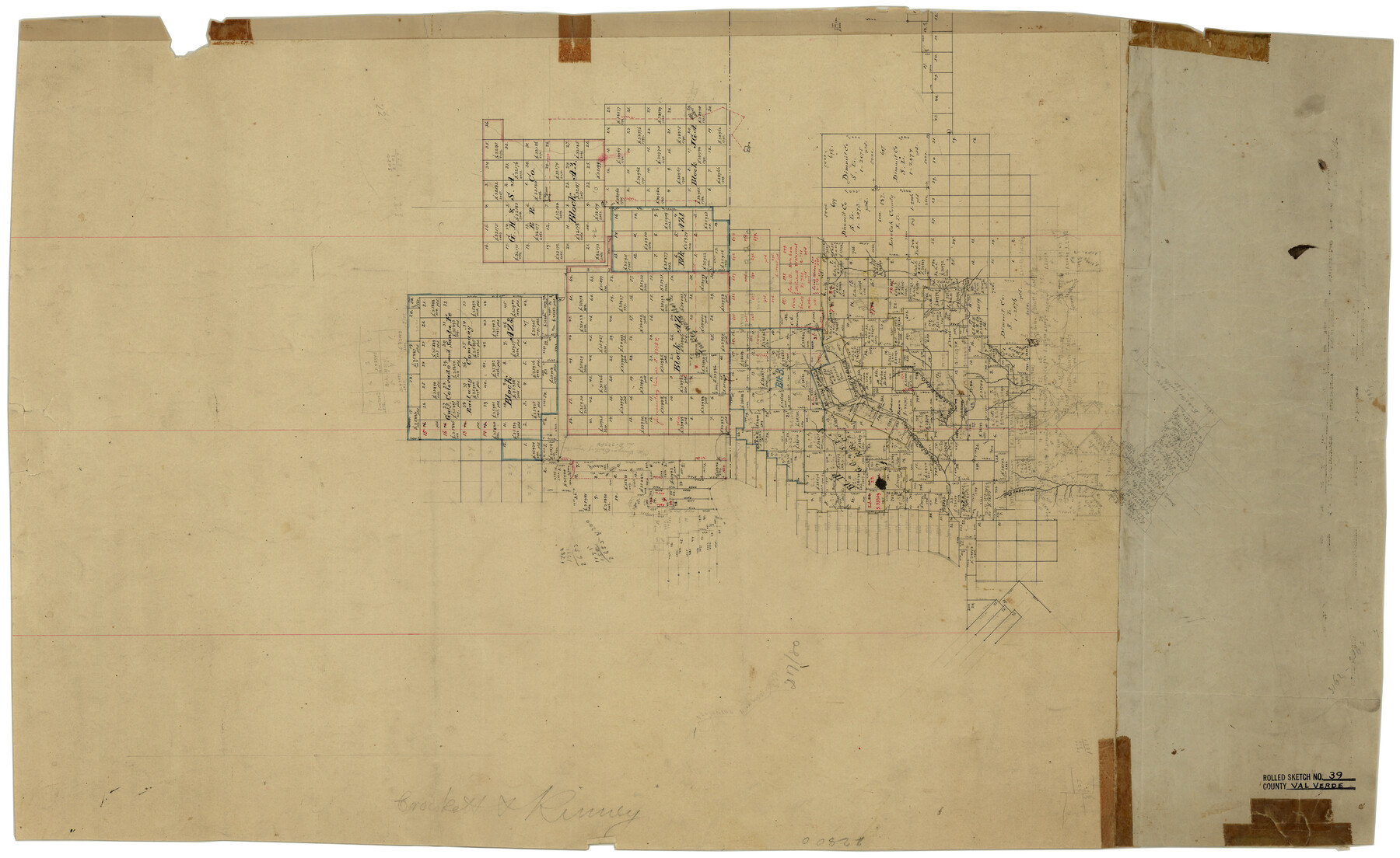8115, Val Verde County Rolled Sketch 39, General Map Collection
