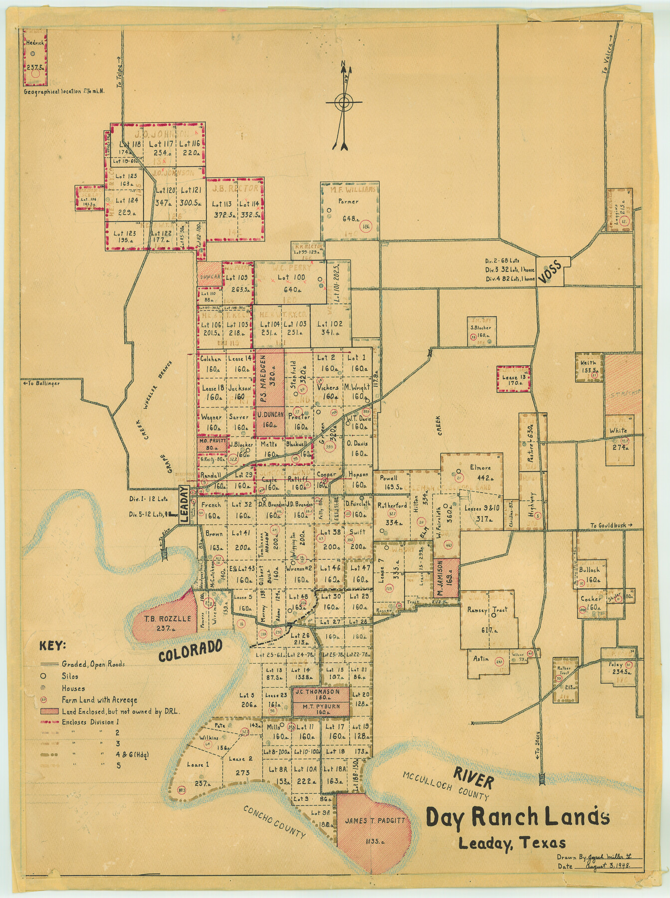 81516, Day Ranch Lands, Leaday, Texas, General Map Collection