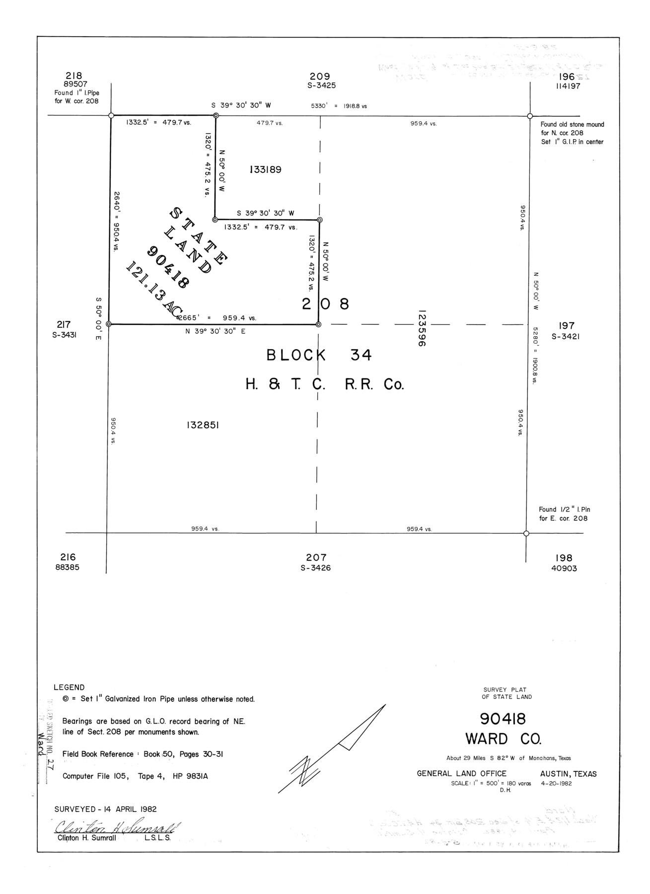 8166, Ward County Rolled Sketch 27, General Map Collection