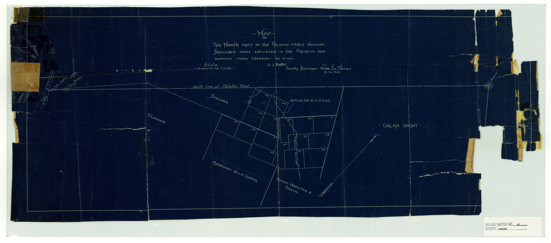 8178, Webb County Rolled Sketch 14, General Map Collection