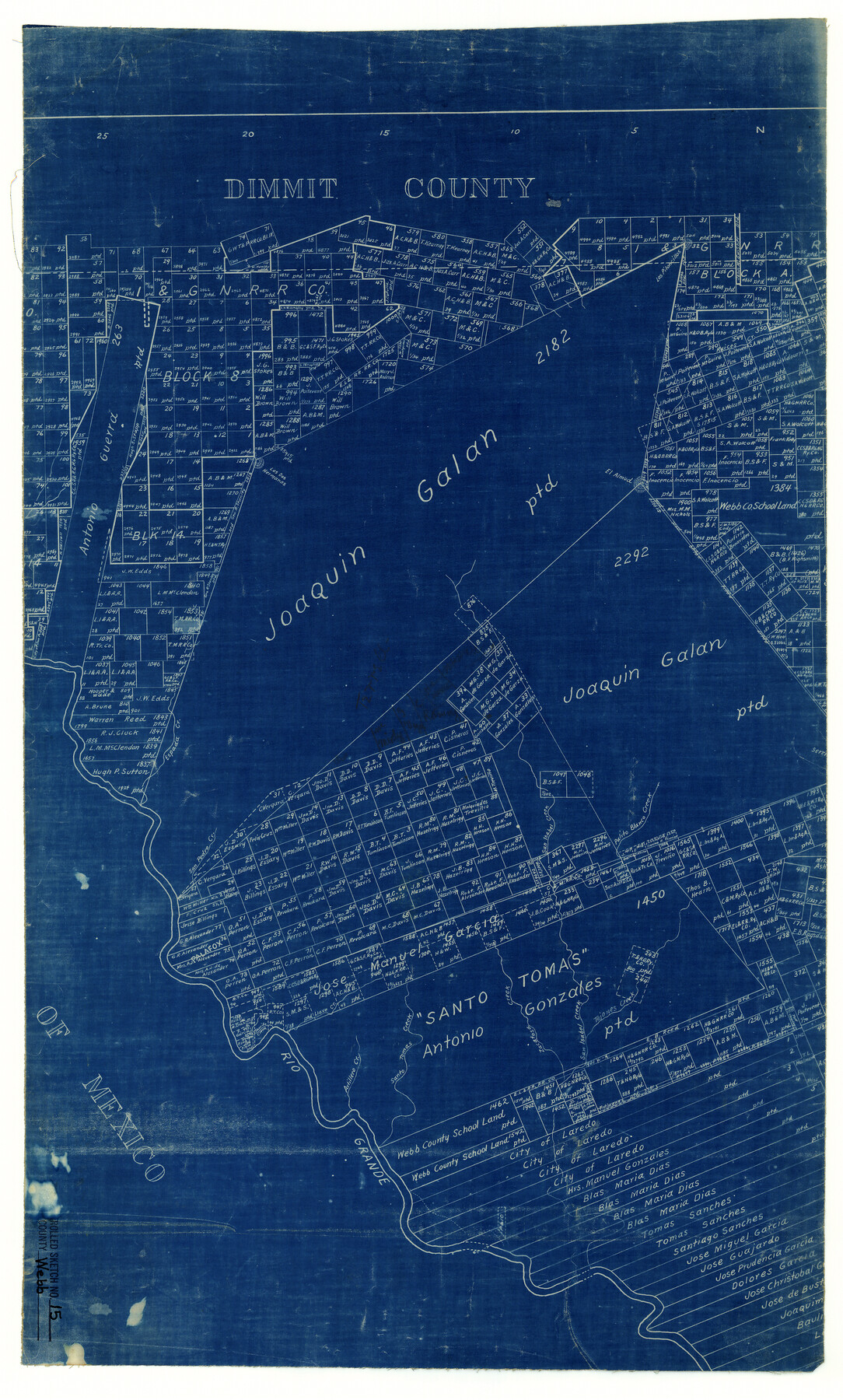 8179, Webb County Rolled Sketch 15, General Map Collection