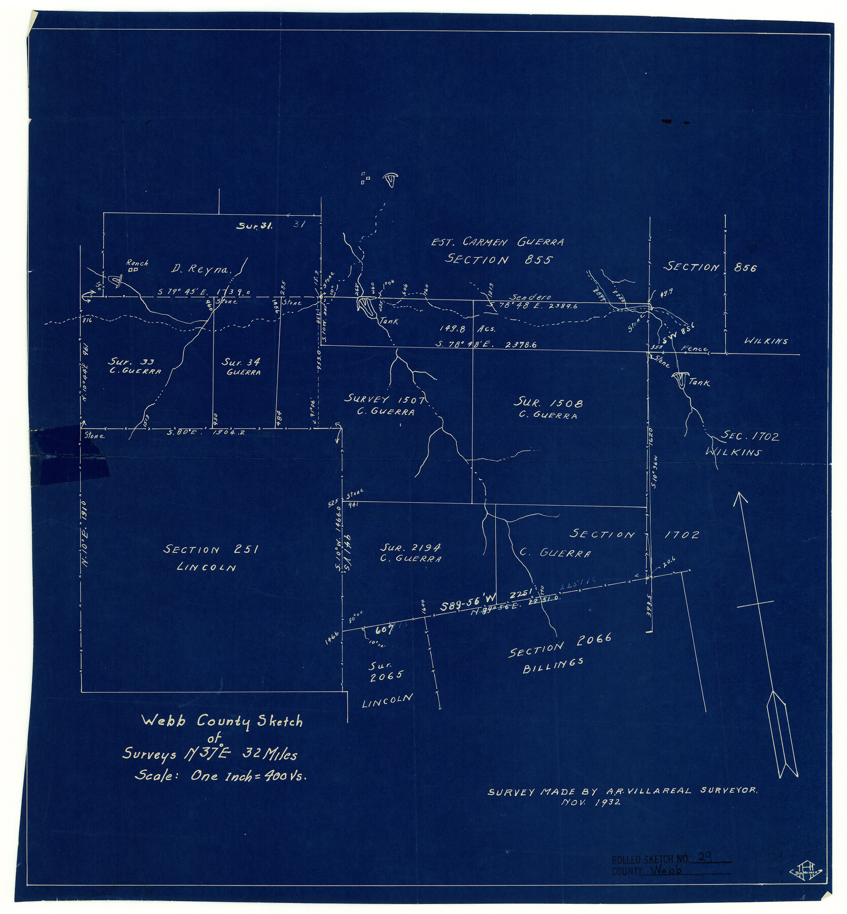 8187, Webb County Rolled Sketch 29, General Map Collection