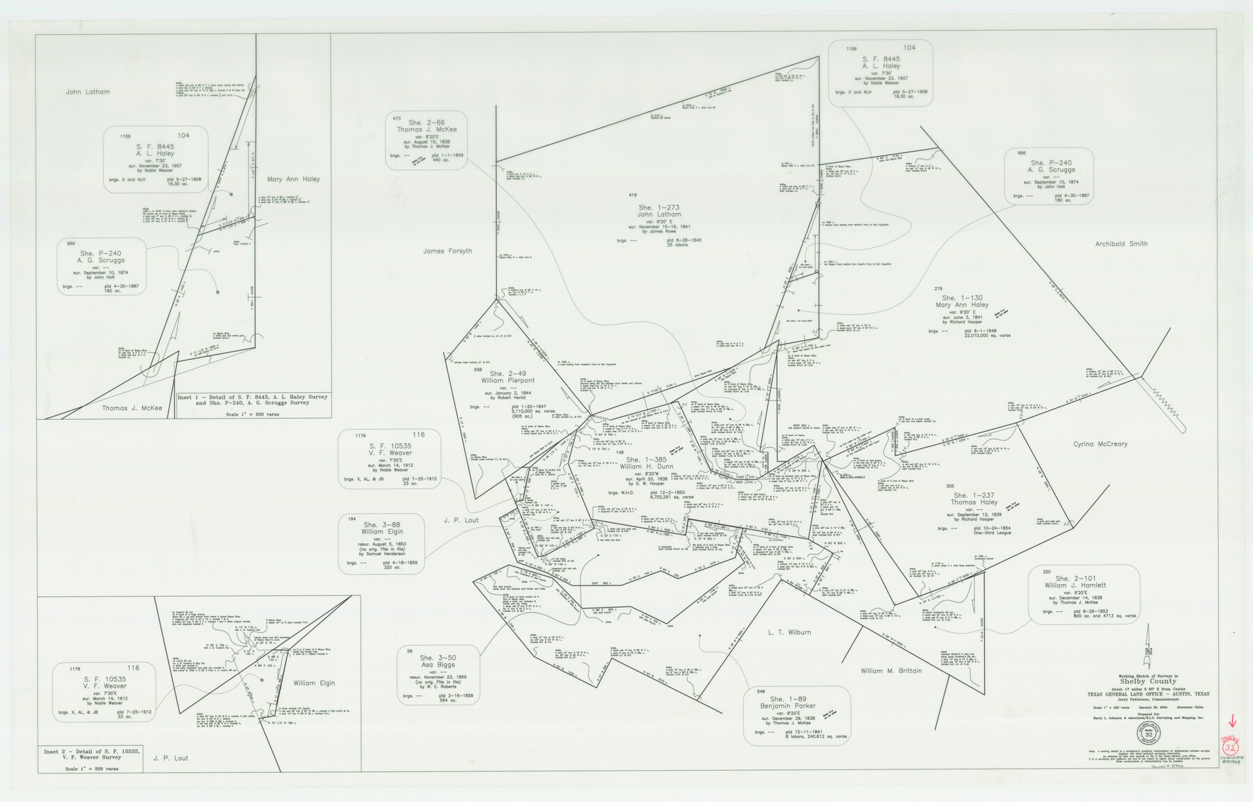 81904, Shelby County Working Sketch 32, General Map Collection