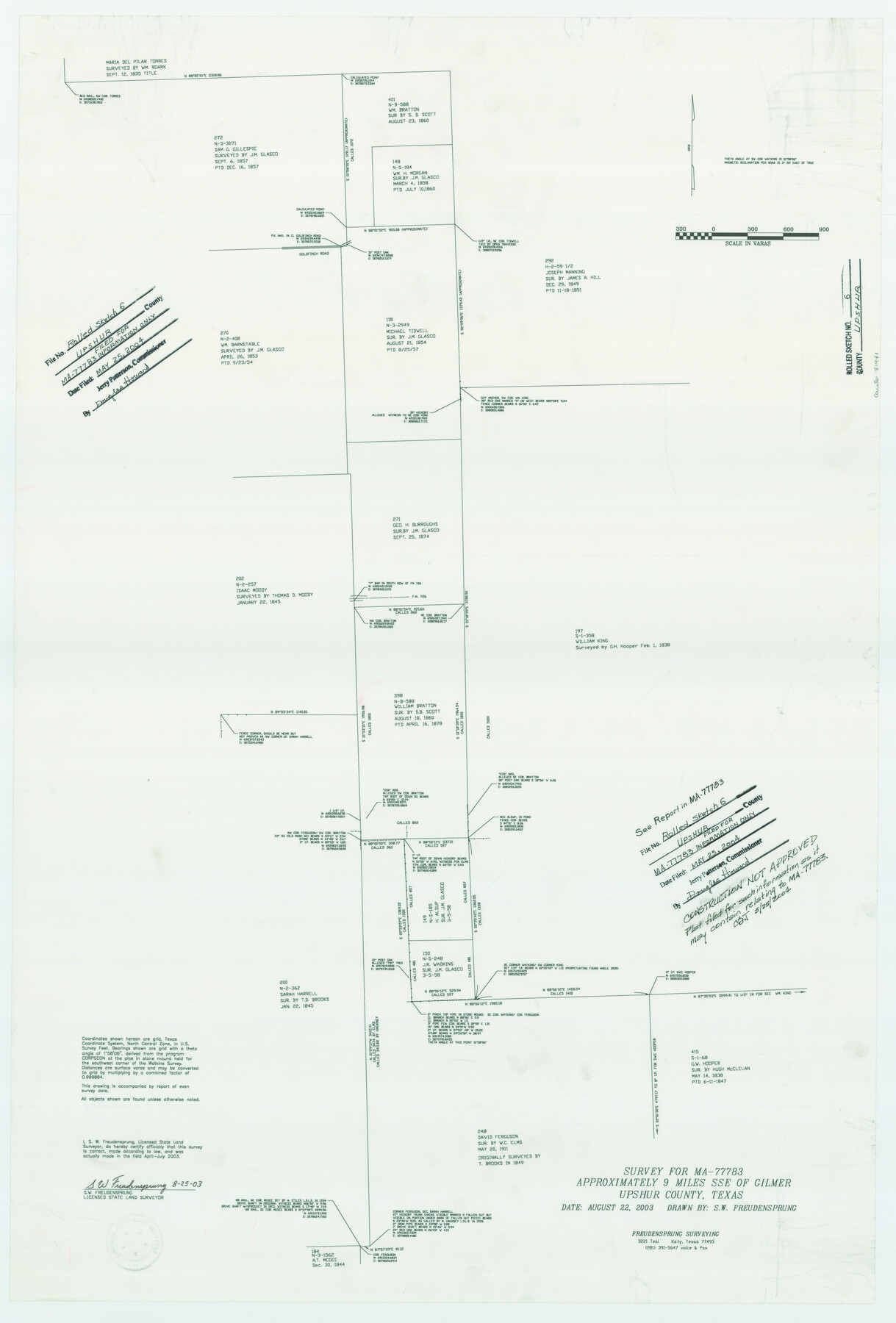 81941, Upshur County Rolled Sketch 6, General Map Collection