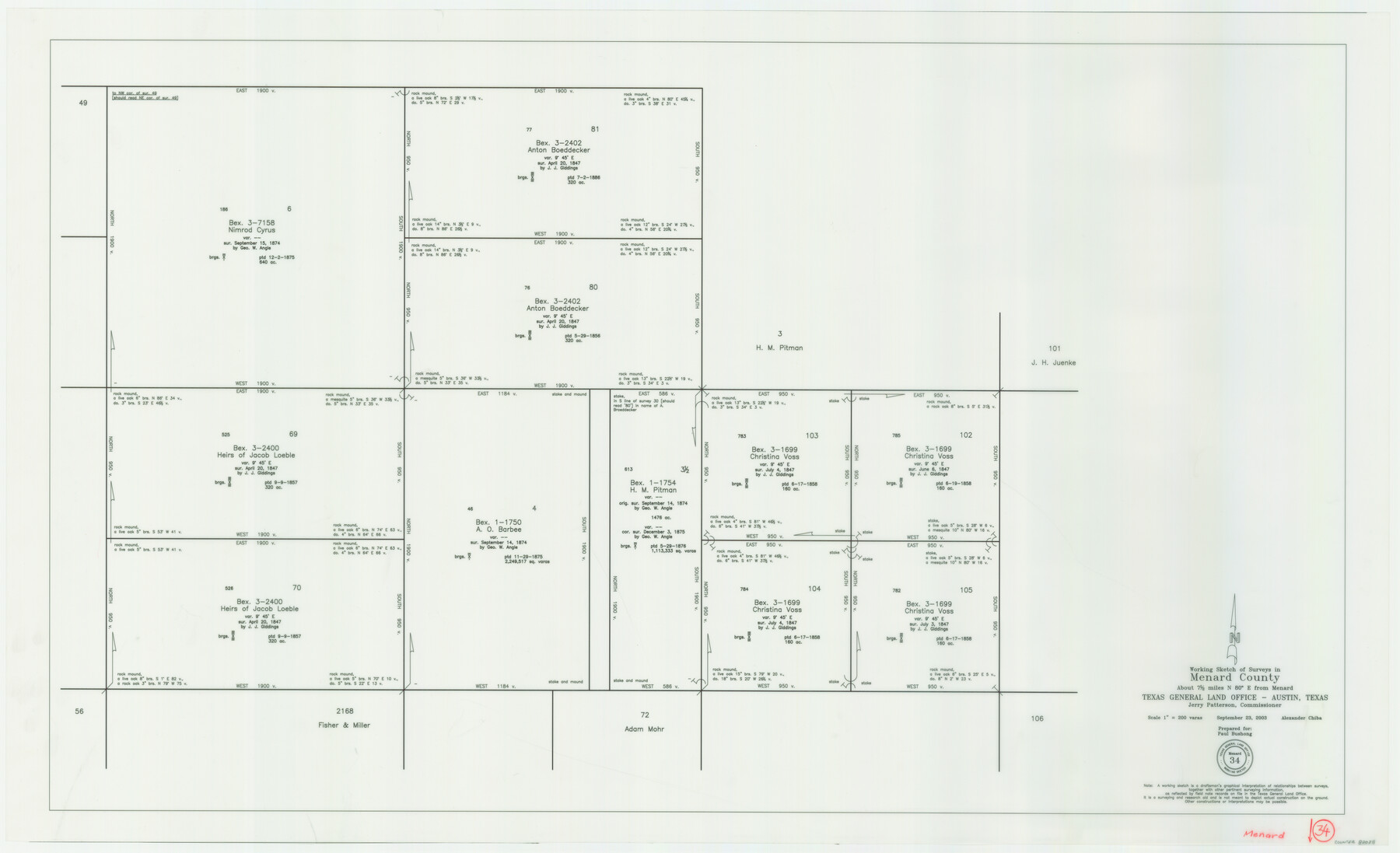 82028, Menard County Working Sketch 34, General Map Collection