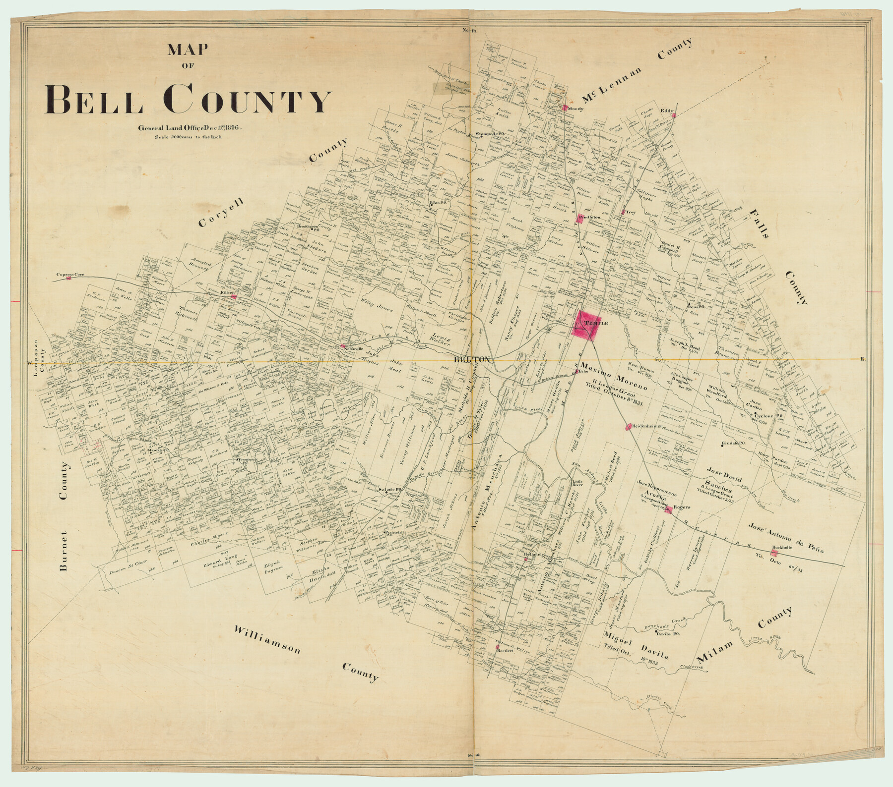 82066, Map of Bell County, General Map Collection