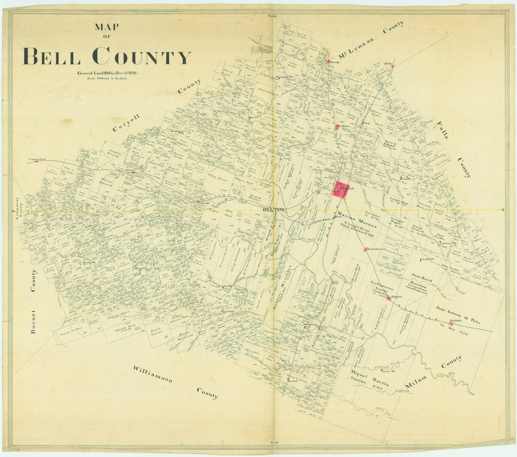 82066, Map of Bell County, General Map Collection