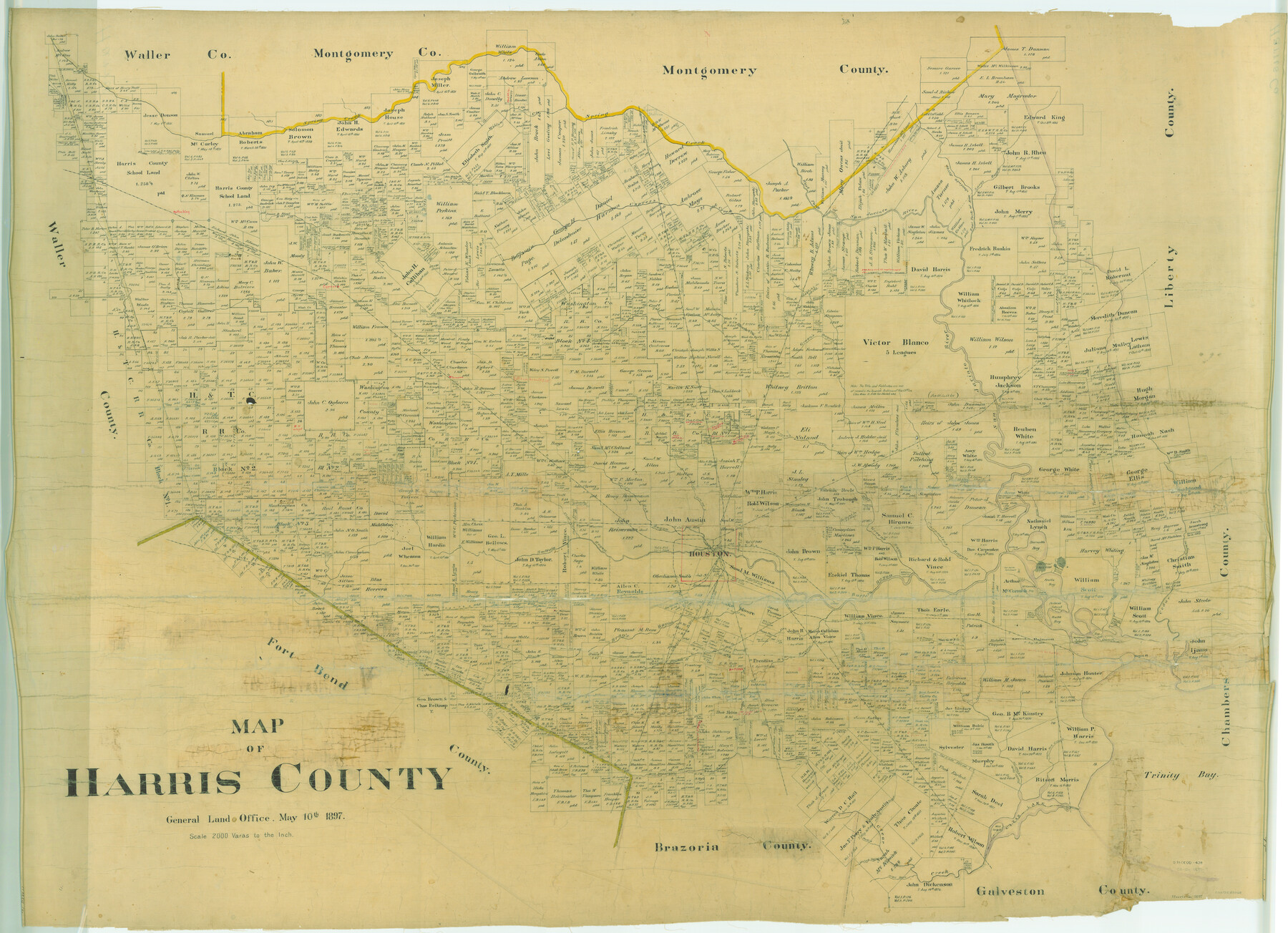 82068, Map of Harris County, General Map Collection