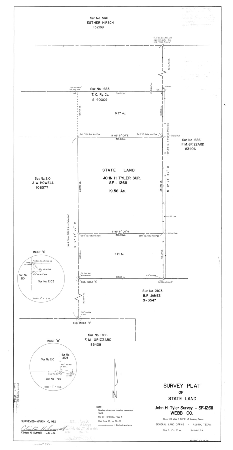 8221, Webb County Rolled Sketch 73, General Map Collection