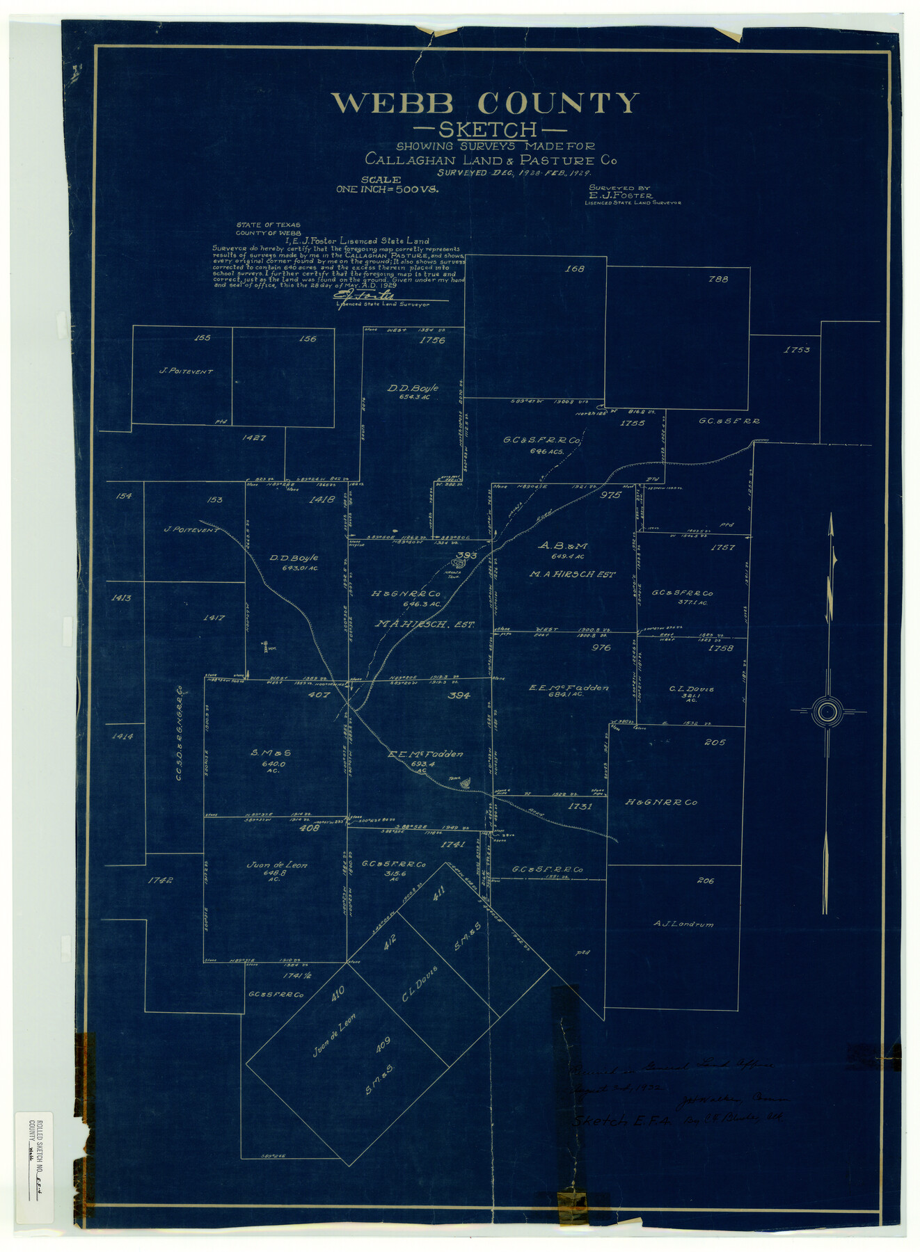 8226, Webb County Rolled Sketch EF4, General Map Collection