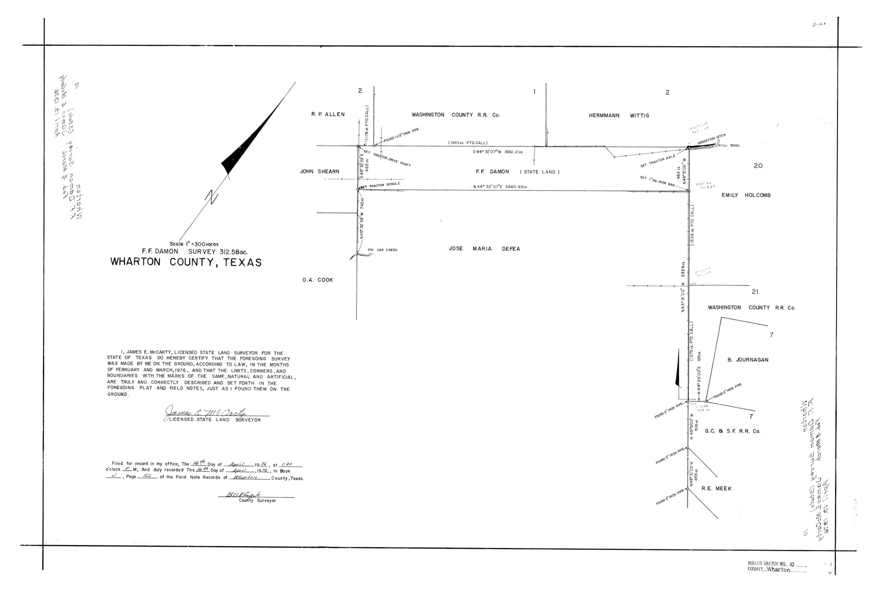 8234, Wharton County Rolled Sketch 10, General Map Collection