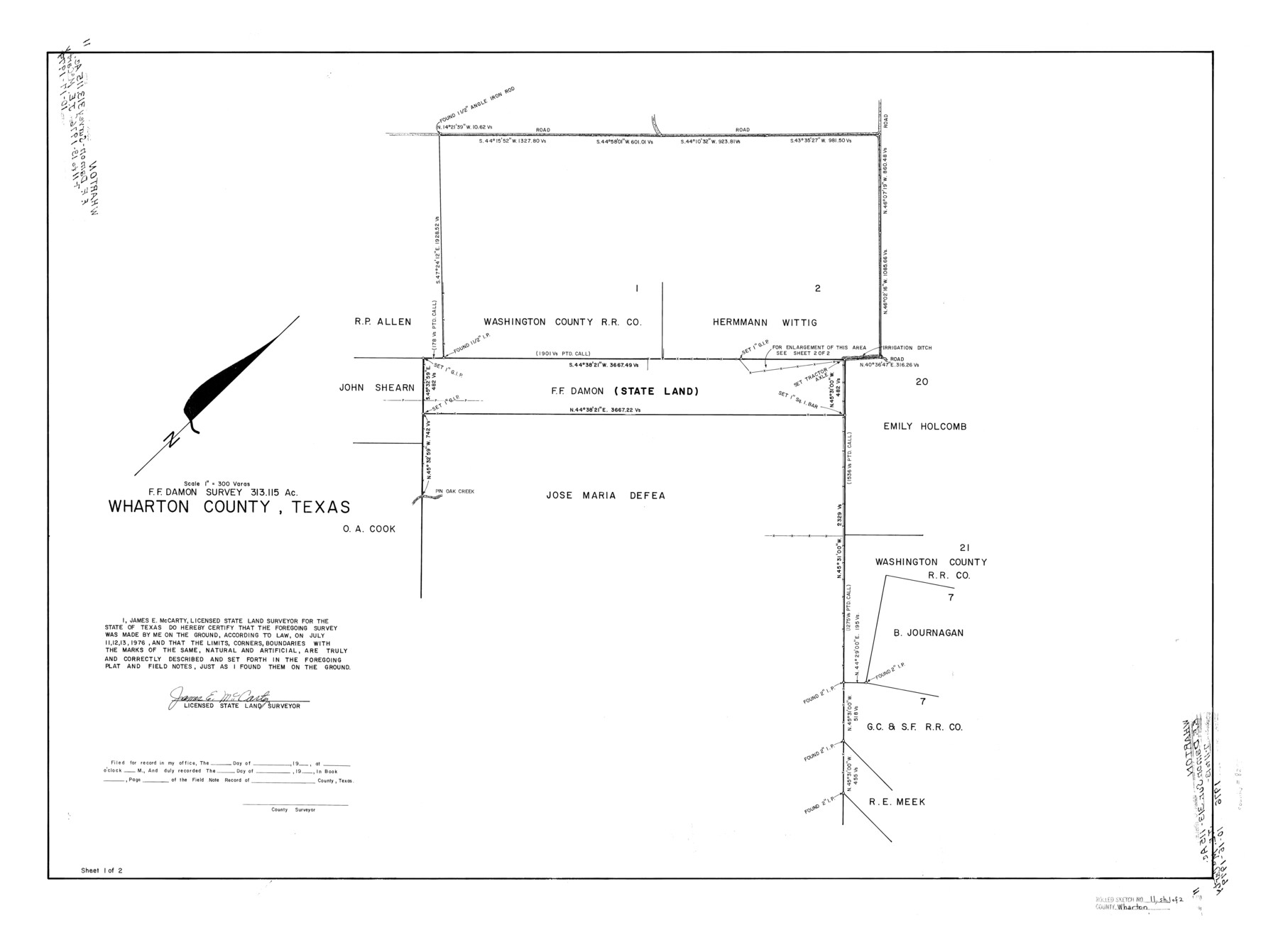 8235, Wharton County Rolled Sketch 11, General Map Collection