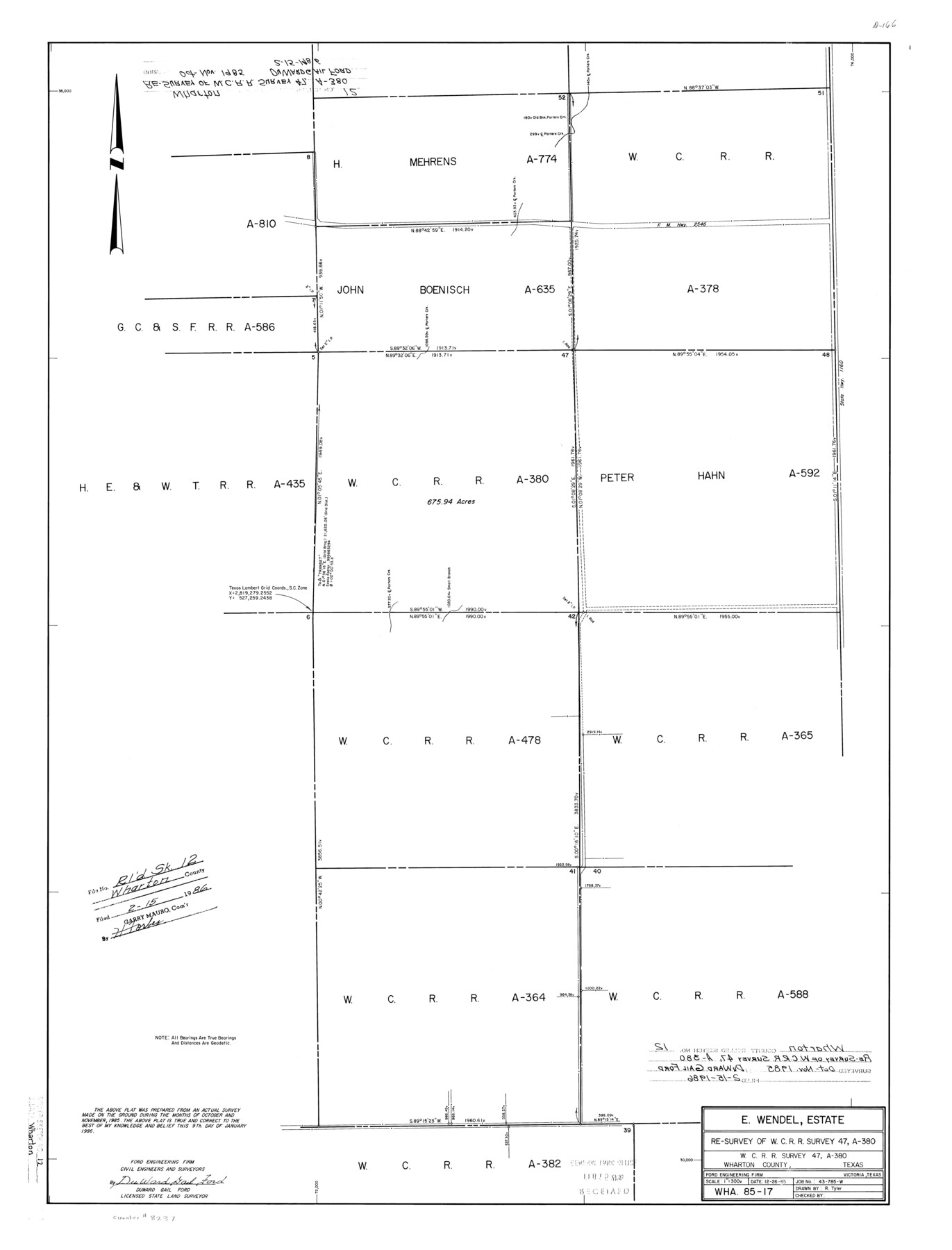 8237, Wharton County Rolled Sketch 12, General Map Collection