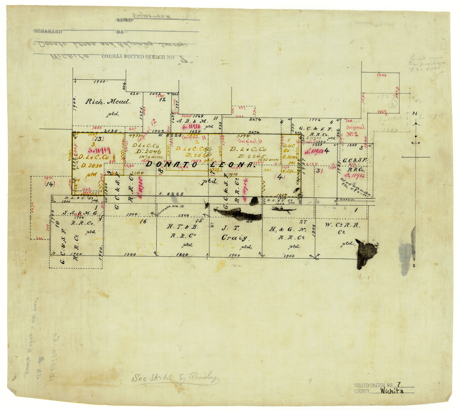 8244, Wichita County Rolled Sketch 7, General Map Collection