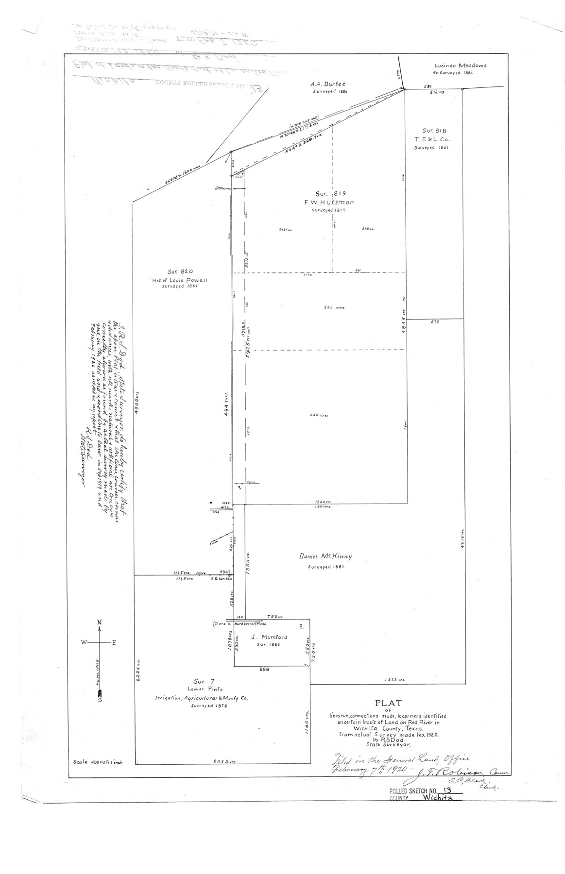 8250, Wichita County Rolled Sketch 13, General Map Collection