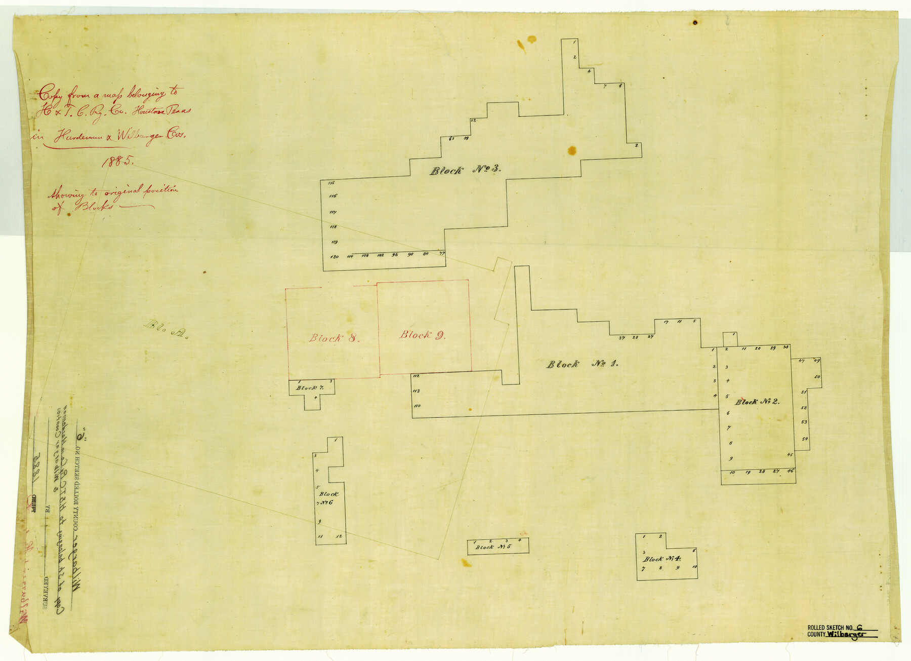 8256, Wilbarger County Rolled Sketch 6, General Map Collection