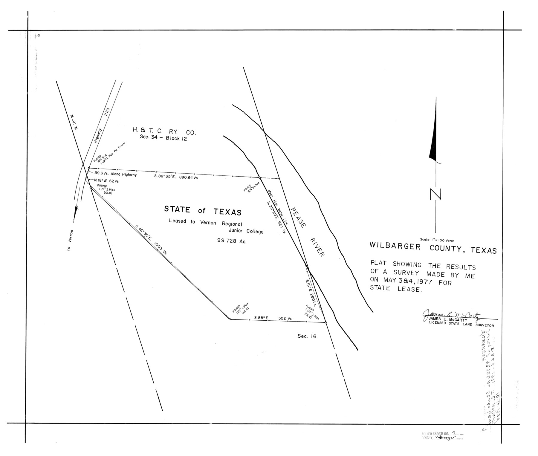 8258, Wilbarger County Rolled Sketch 9, General Map Collection