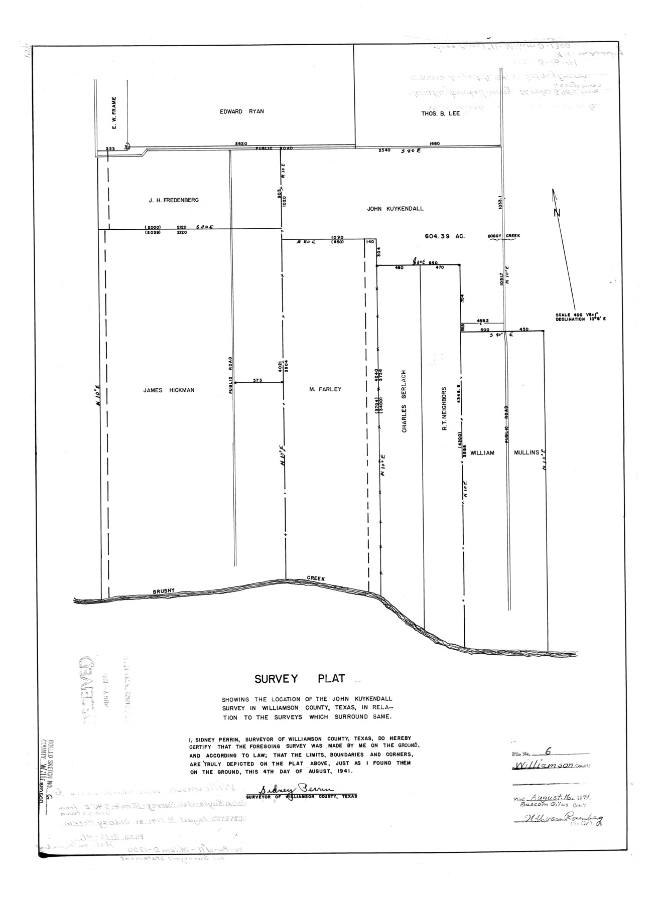 8264, Williamson County Rolled Sketch 6, General Map Collection