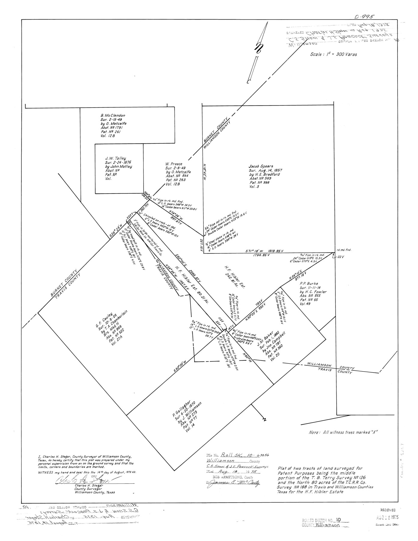 8267, Williamson County Rolled Sketch 10, General Map Collection