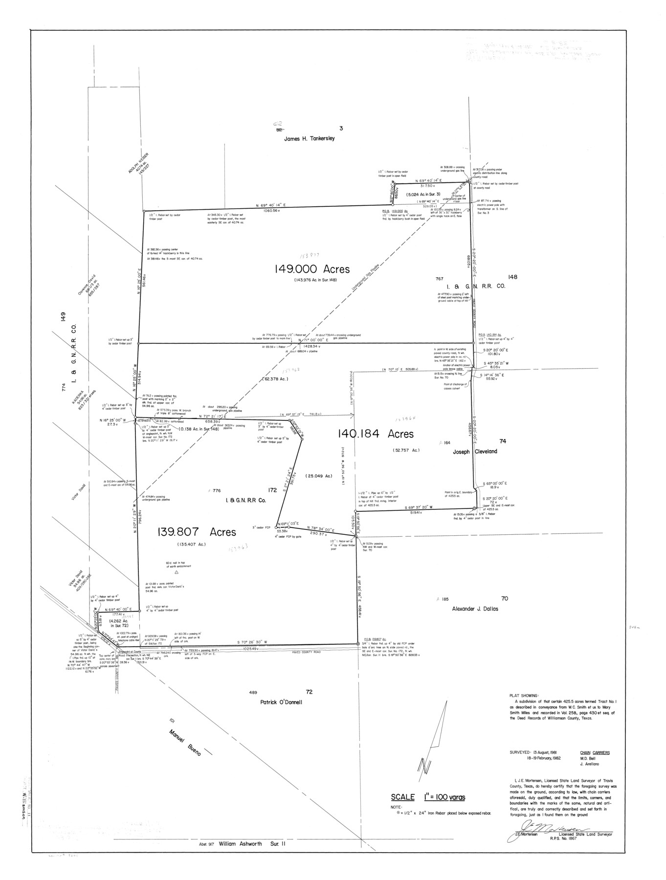 8268, Williamson County Rolled Sketch 11, General Map Collection