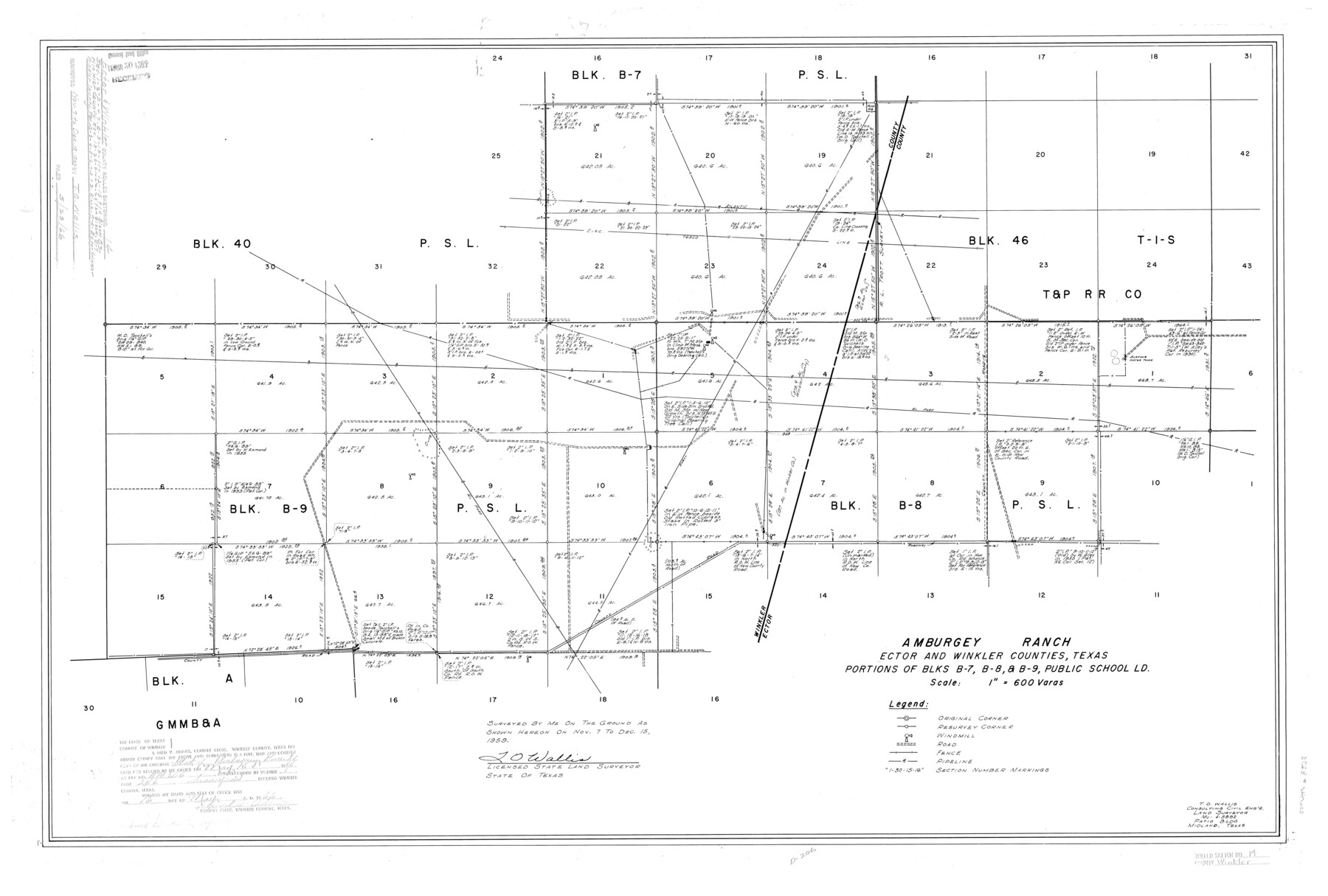 8275, Winkler County Rolled Sketch 14, General Map Collection