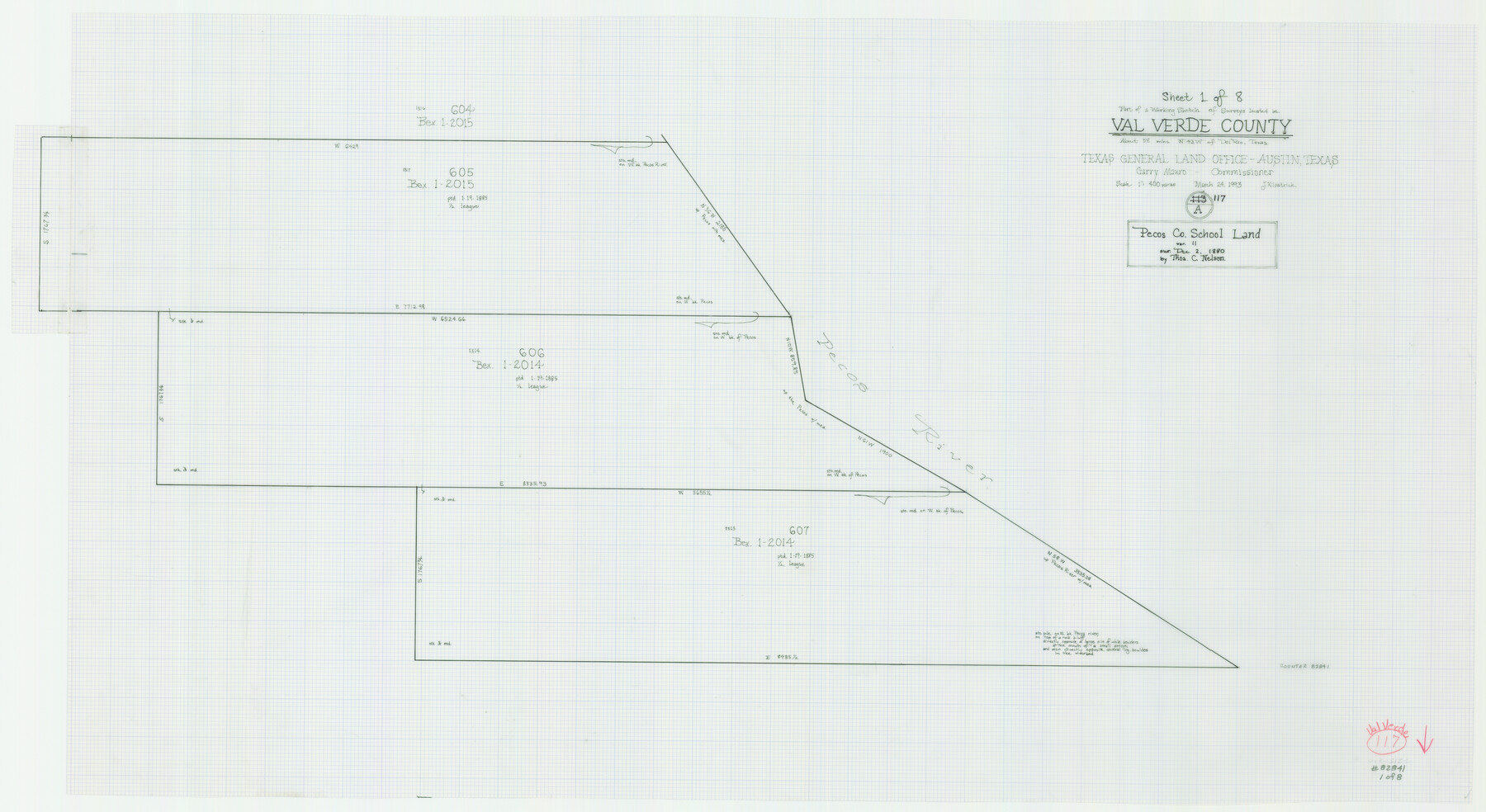 82841, Val Verde County Working Sketch 117, General Map Collection