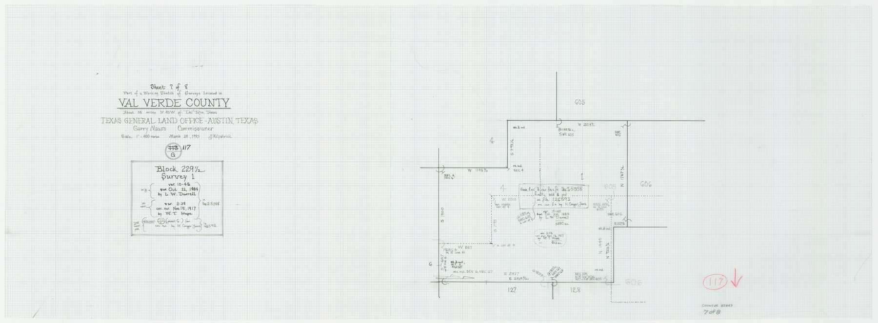 82847, Val Verde County Working Sketch 117, General Map Collection